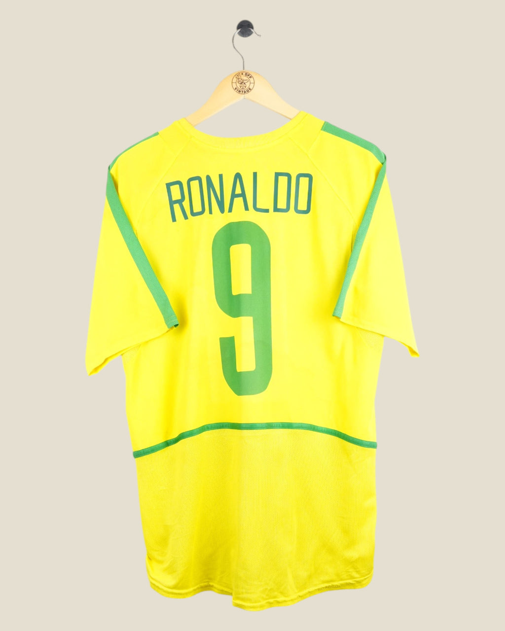 BRAZIL 2002 RONALDO HOME SHIRT (M/L) NIKE