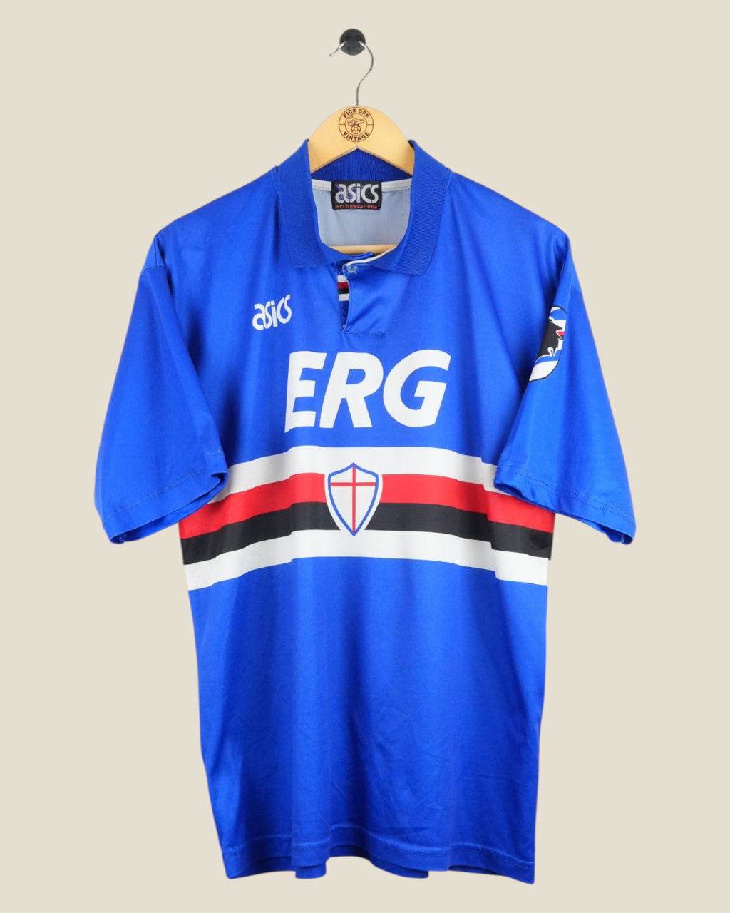 SAMPDORIA 1992/94 HOME SHIRT (L) ASICS
