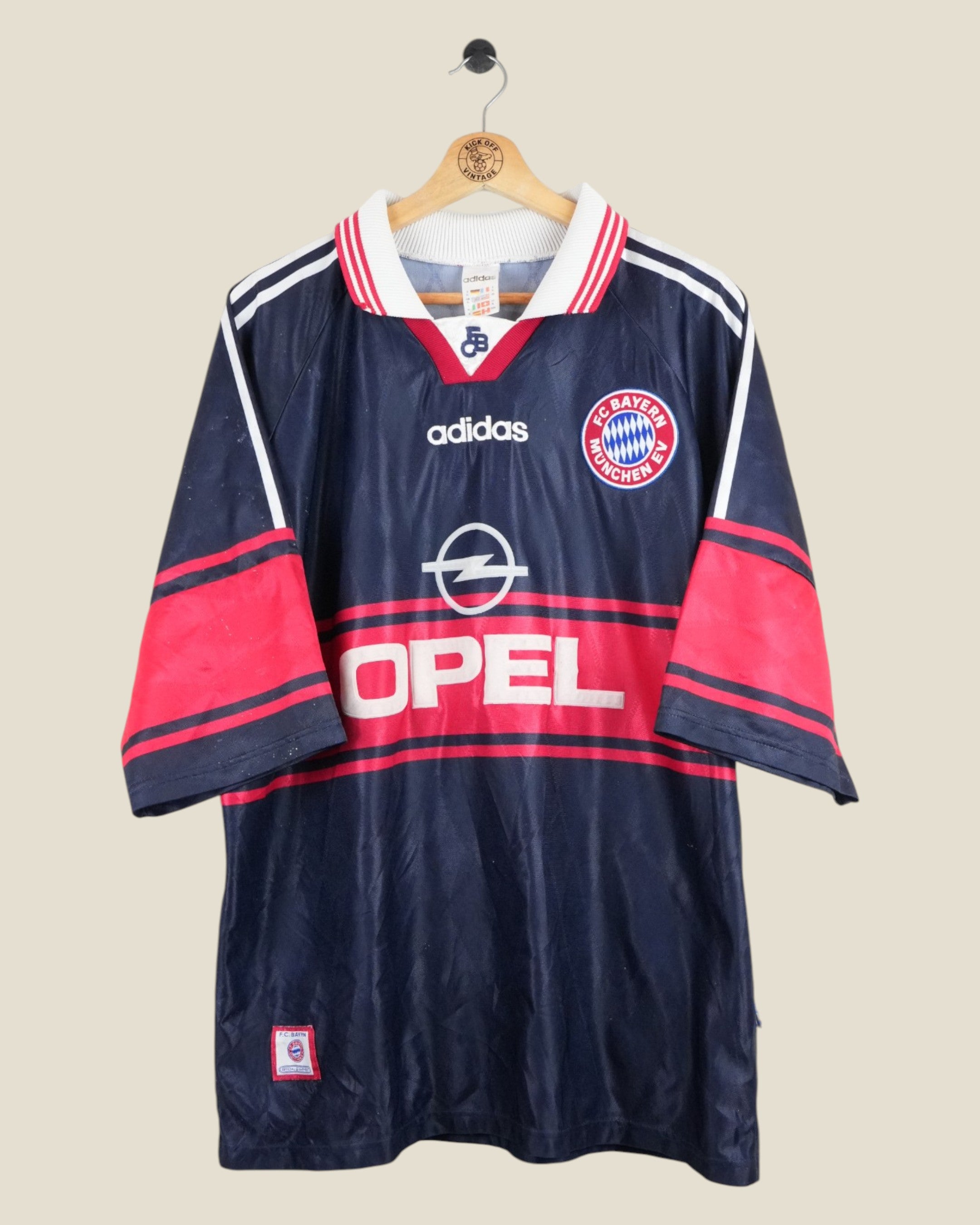 BAYERN MUNICH 1997/99 ELBER HOME SHIRT (XL) ADIDAS