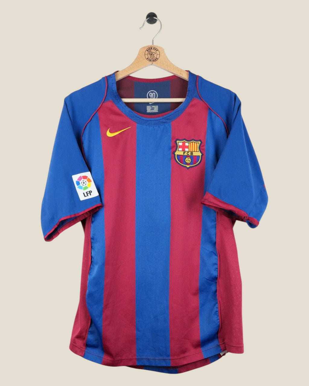 BARCELONA 2004/05 RONALDINHO HOME SHIRT (M) NIKE