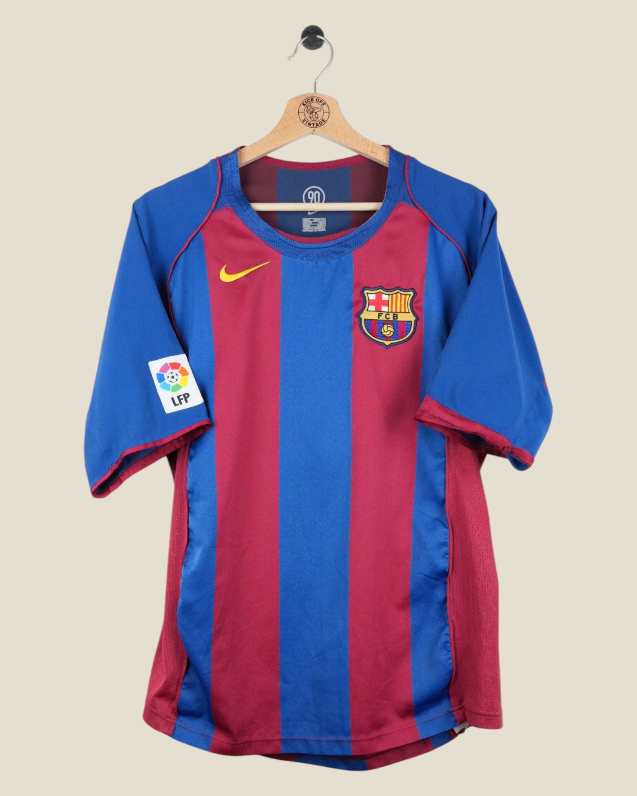 BARCELONA 2004/05 RONALDINHO HOME SHIRT (M) NIKE