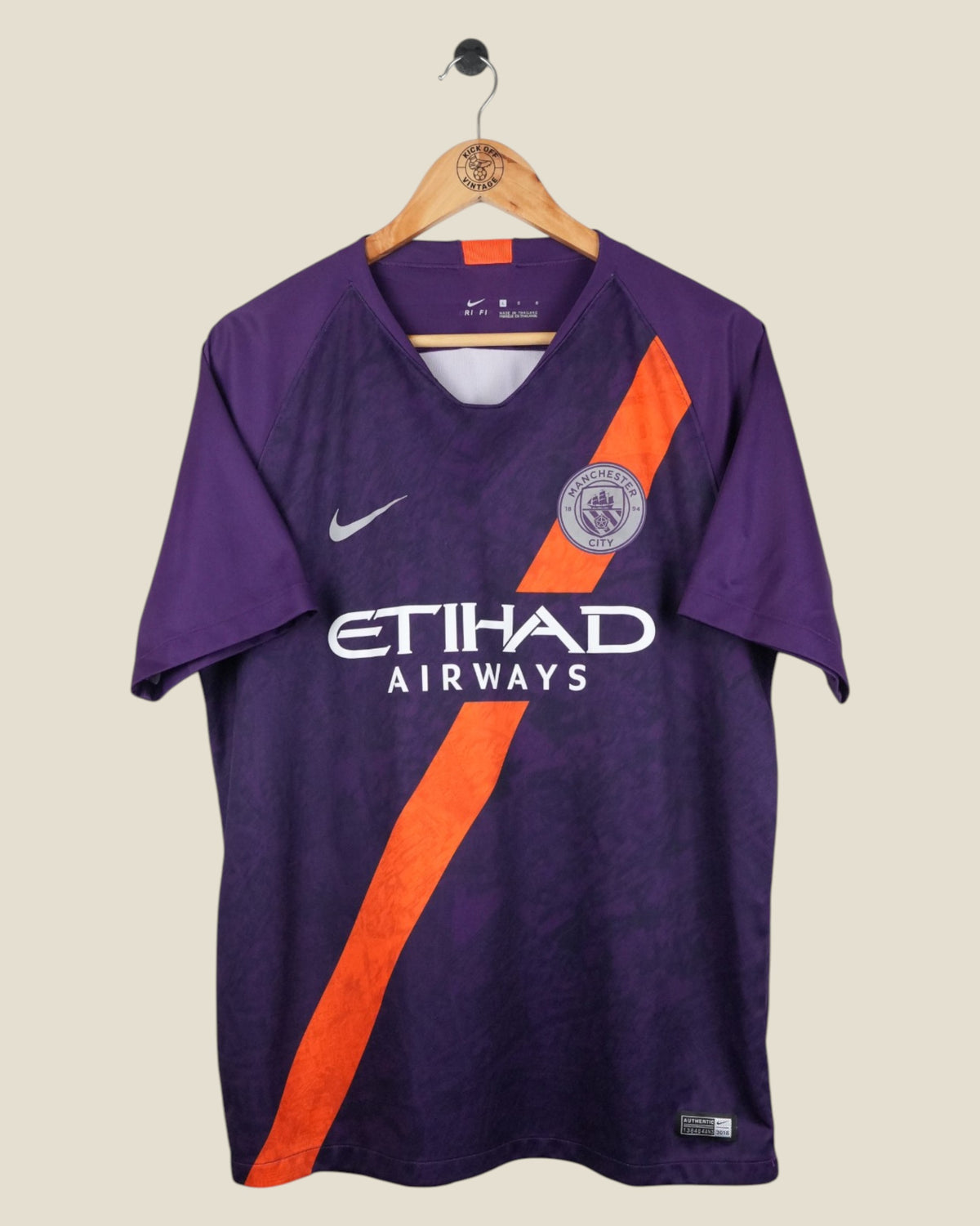 MANCHESTER CITY 2018/19 AGÜERO AWAY SHIRT (L) NIKE