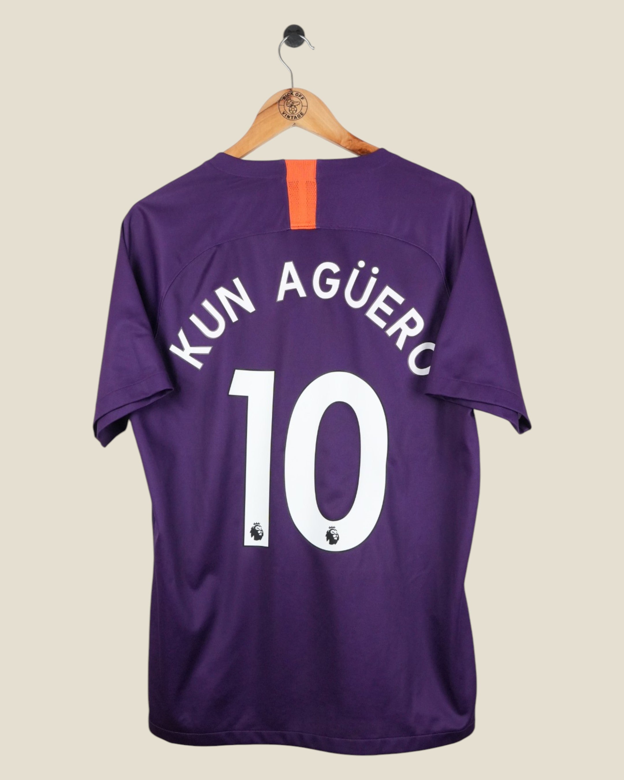 MANCHESTER CITY 2018/19 AGÜERO AWAY SHIRT (L) NIKE