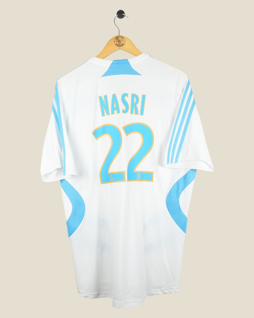 MARSEILLE 2007/08 NASRI HOME SHIRT (L) ADIDAS