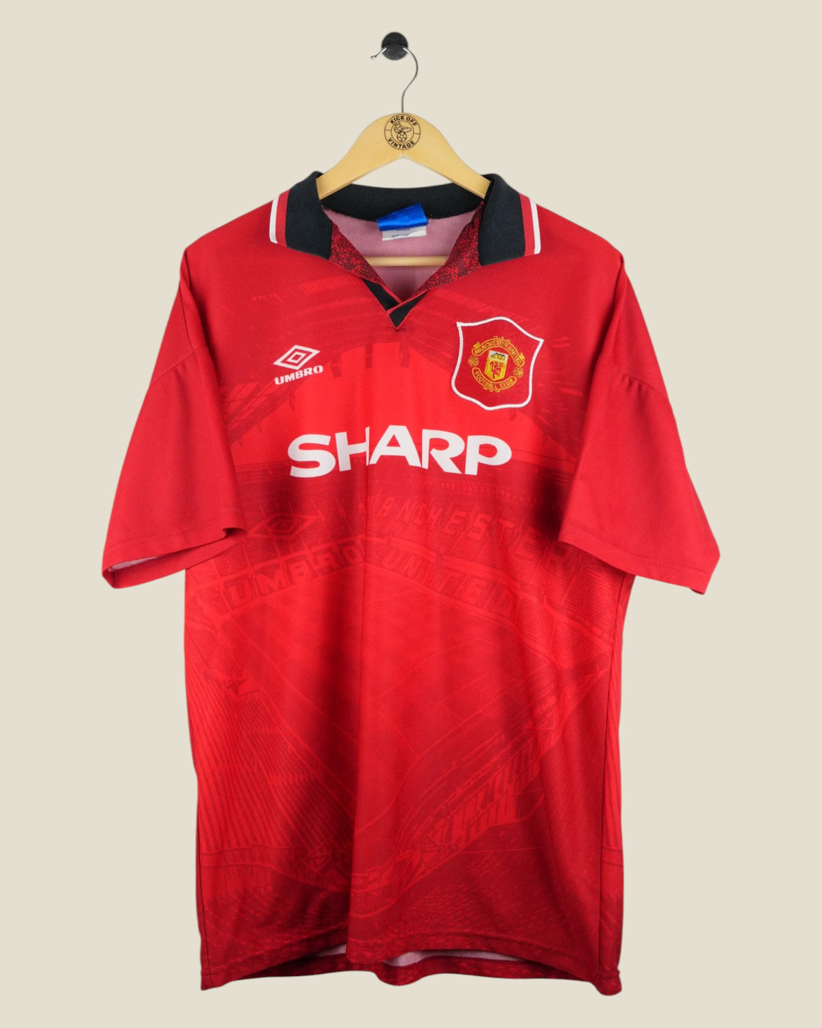 MANCHESTER UNITED 1994/96 CANTONA HOME SHIRT (XL) UMBRO