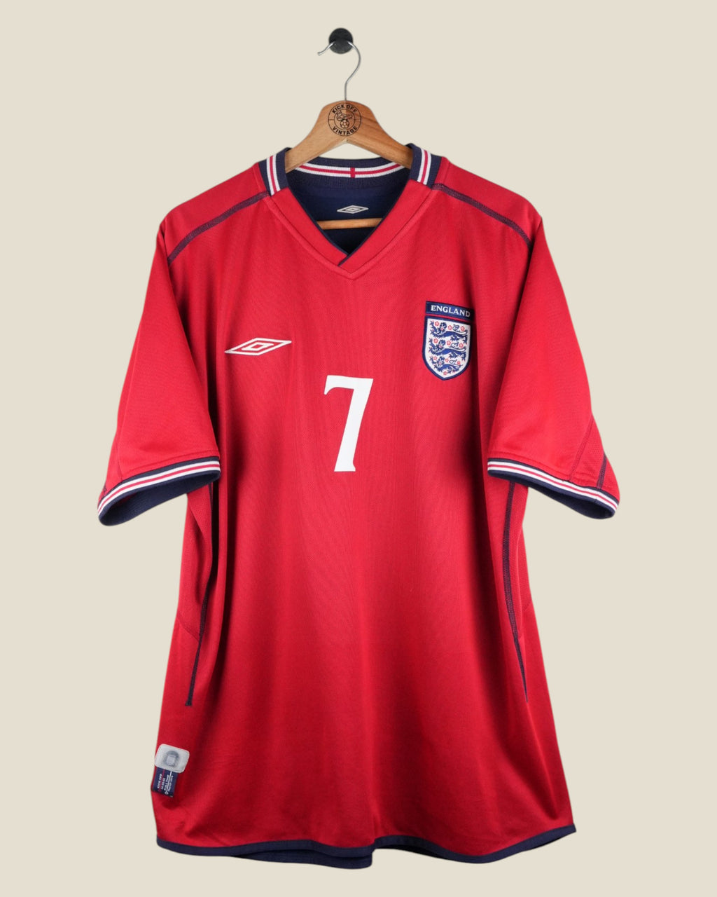 ENGLAND 2002 BECKHAM AWAY SHIRT (L) UMBRO
