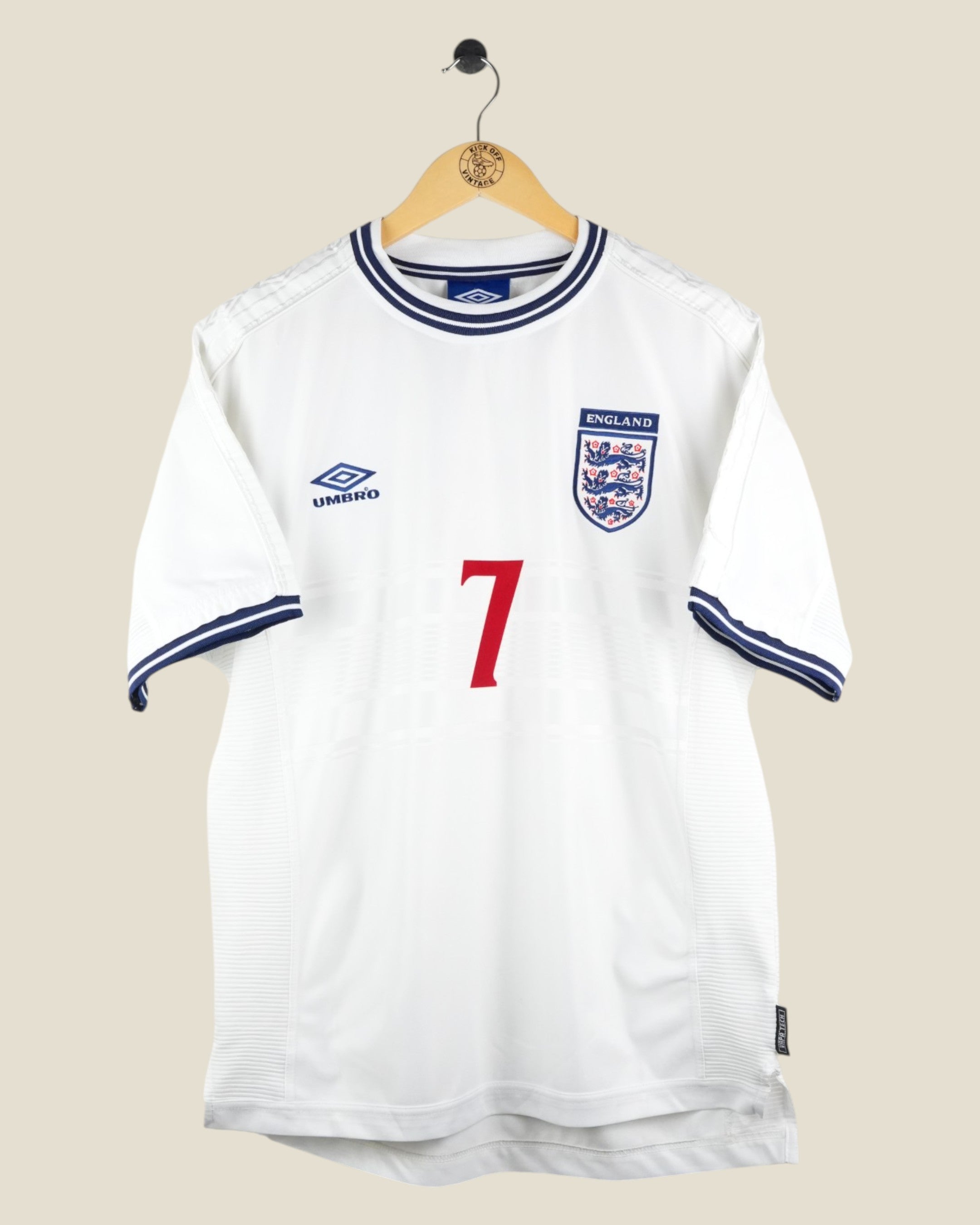 ENGLAND 2000 BECKHAM HOME SHIRT (L) UMBRO