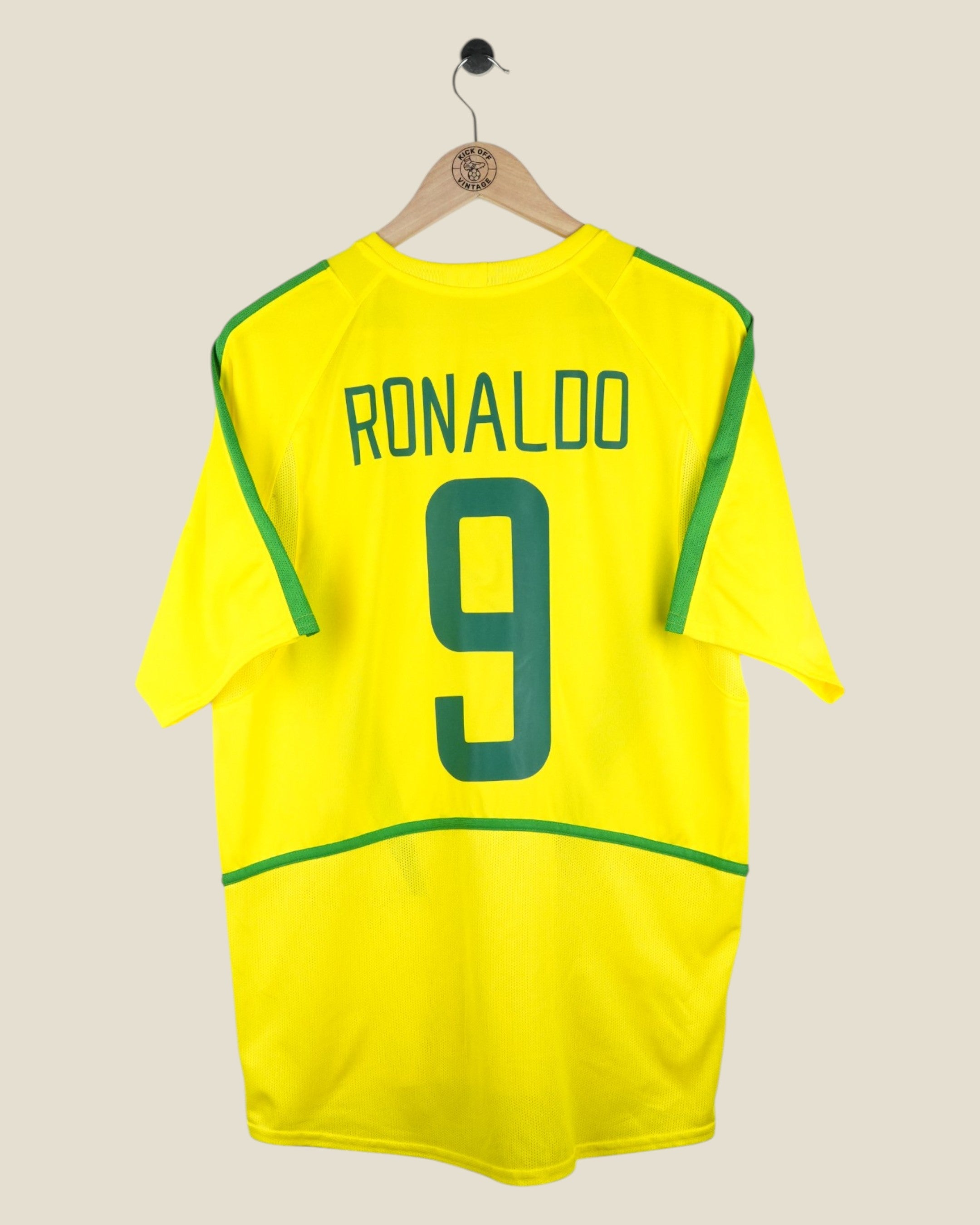 BRAZIL 2002 RONALDO HOME SHIRT (M) NIKE
