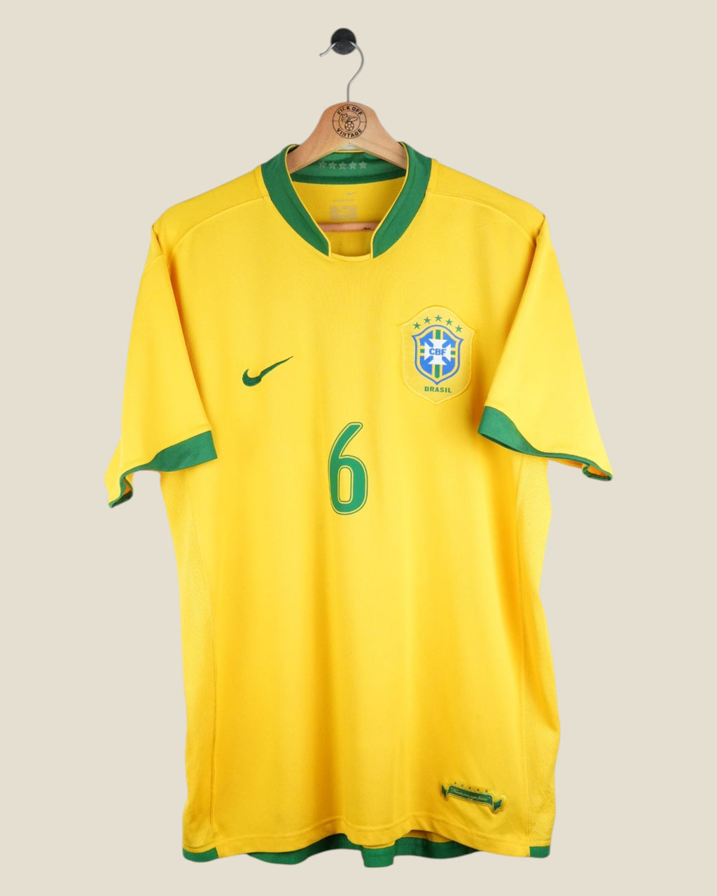BRAZIL 2006 CARLOS HOME SHIRT (L) NIKE