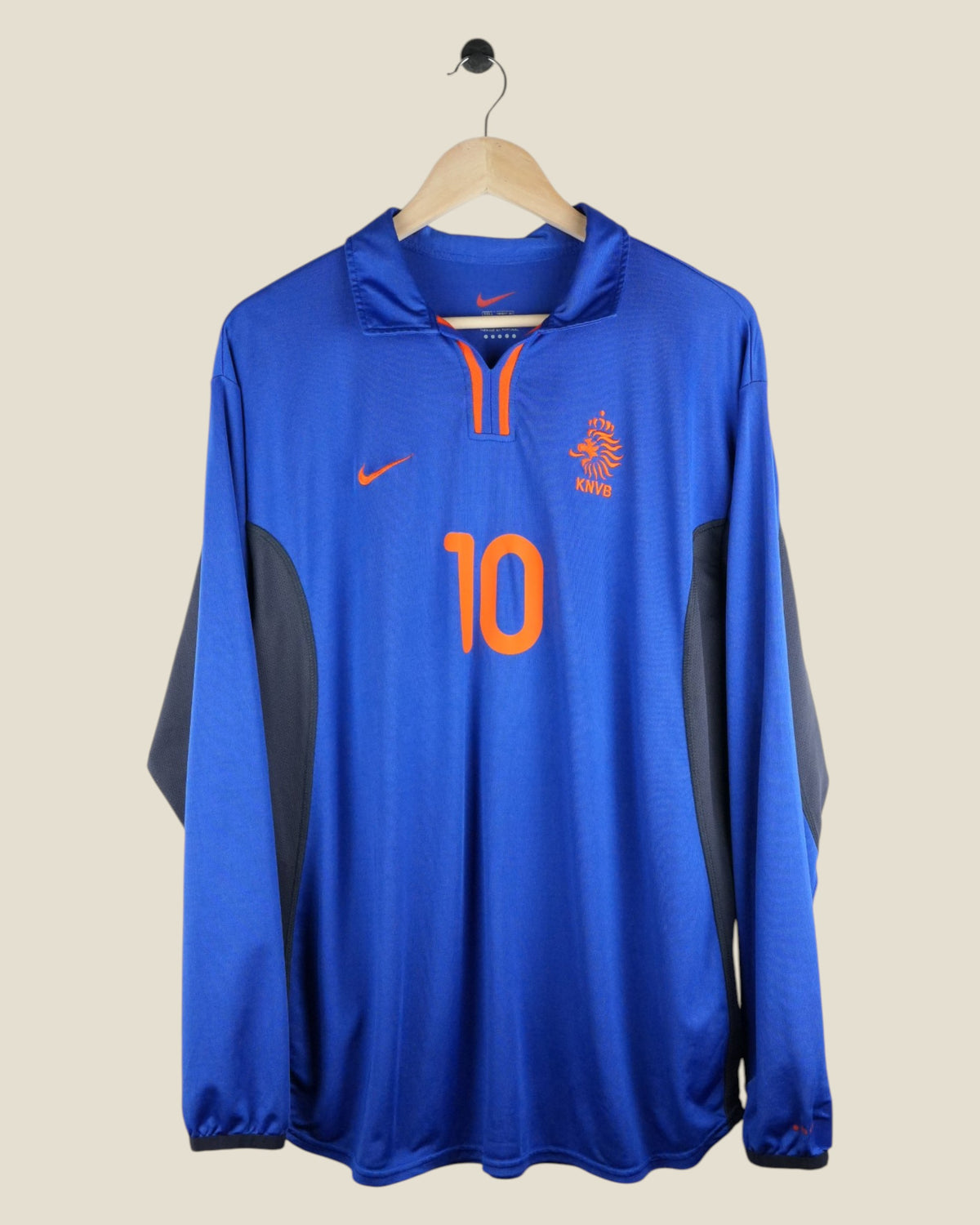NETHERLANDS 2000 BERGKAMP AWAY L/S PLAYER ISSUE SHIRT (L) NIKE