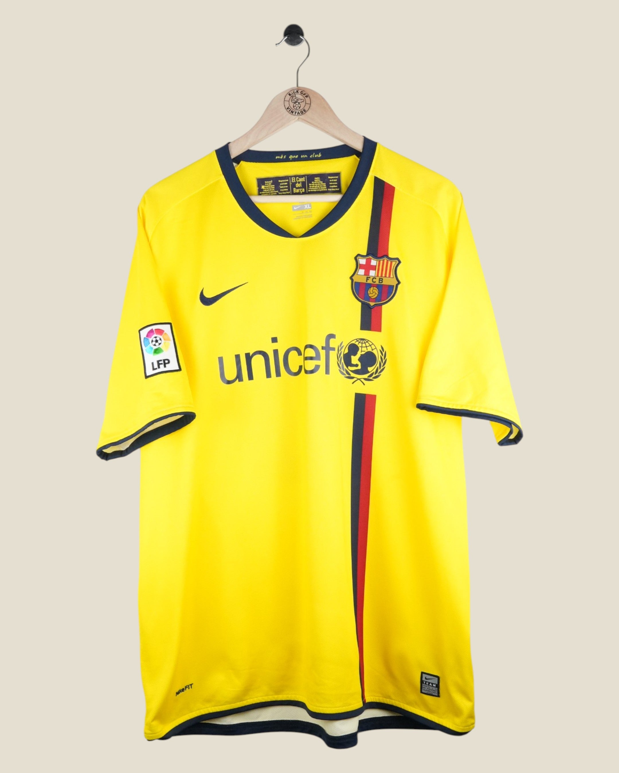 BARCELONA 2008/09 MESSI AWAY LA LIGA SHIRT (XL) NIKE