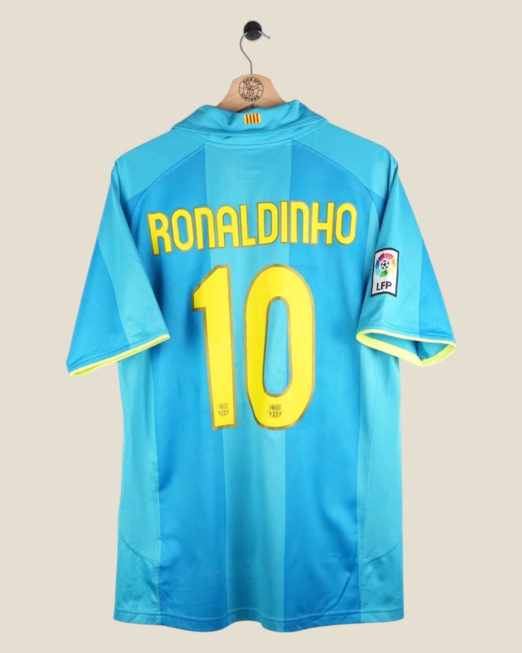 BARCELONA 2007/08 RONALDINHO AWAY SHIRT (M) NIKE