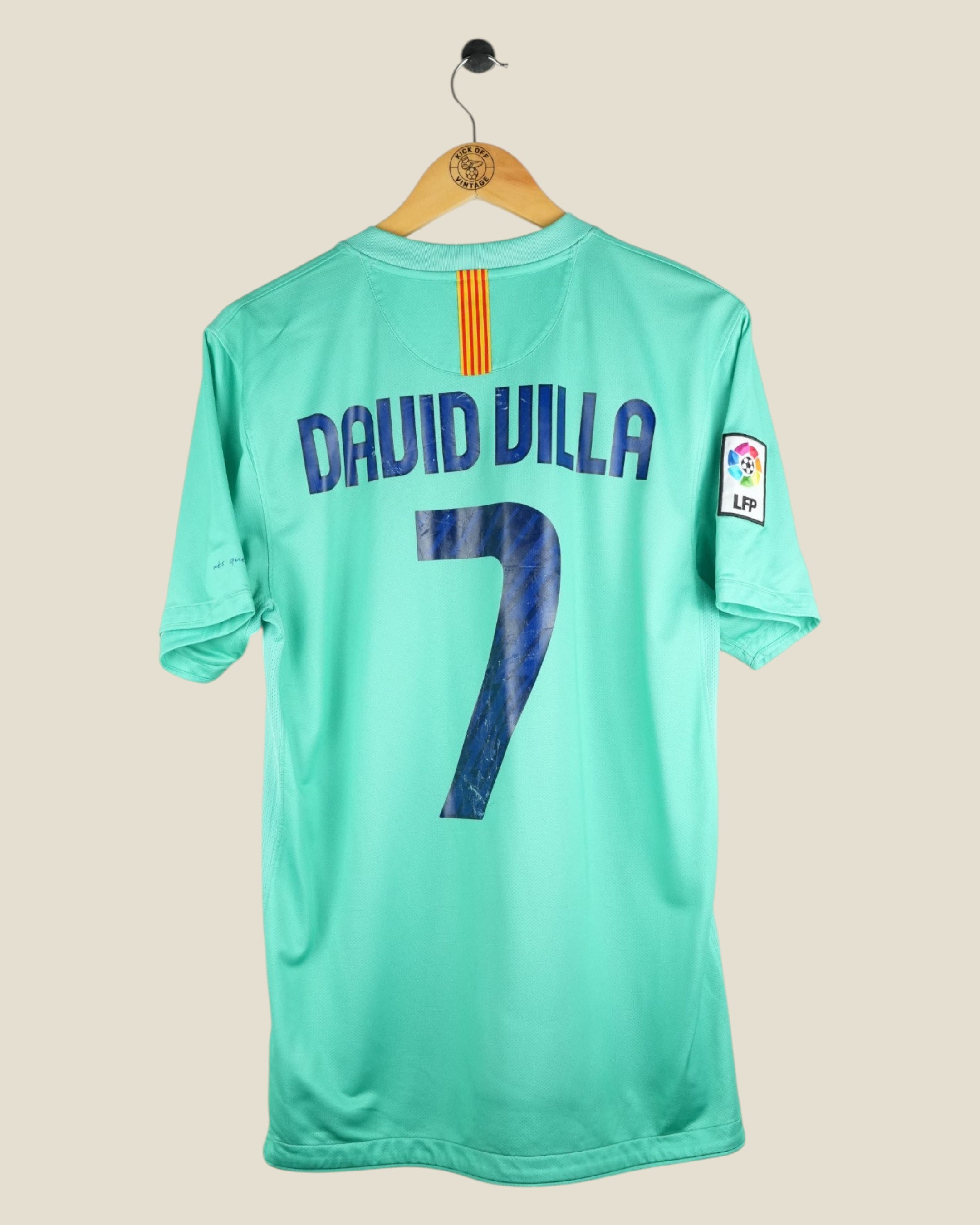 BARCELONA 2010/11 VILLA AWAY SHIRT (M) NIKE