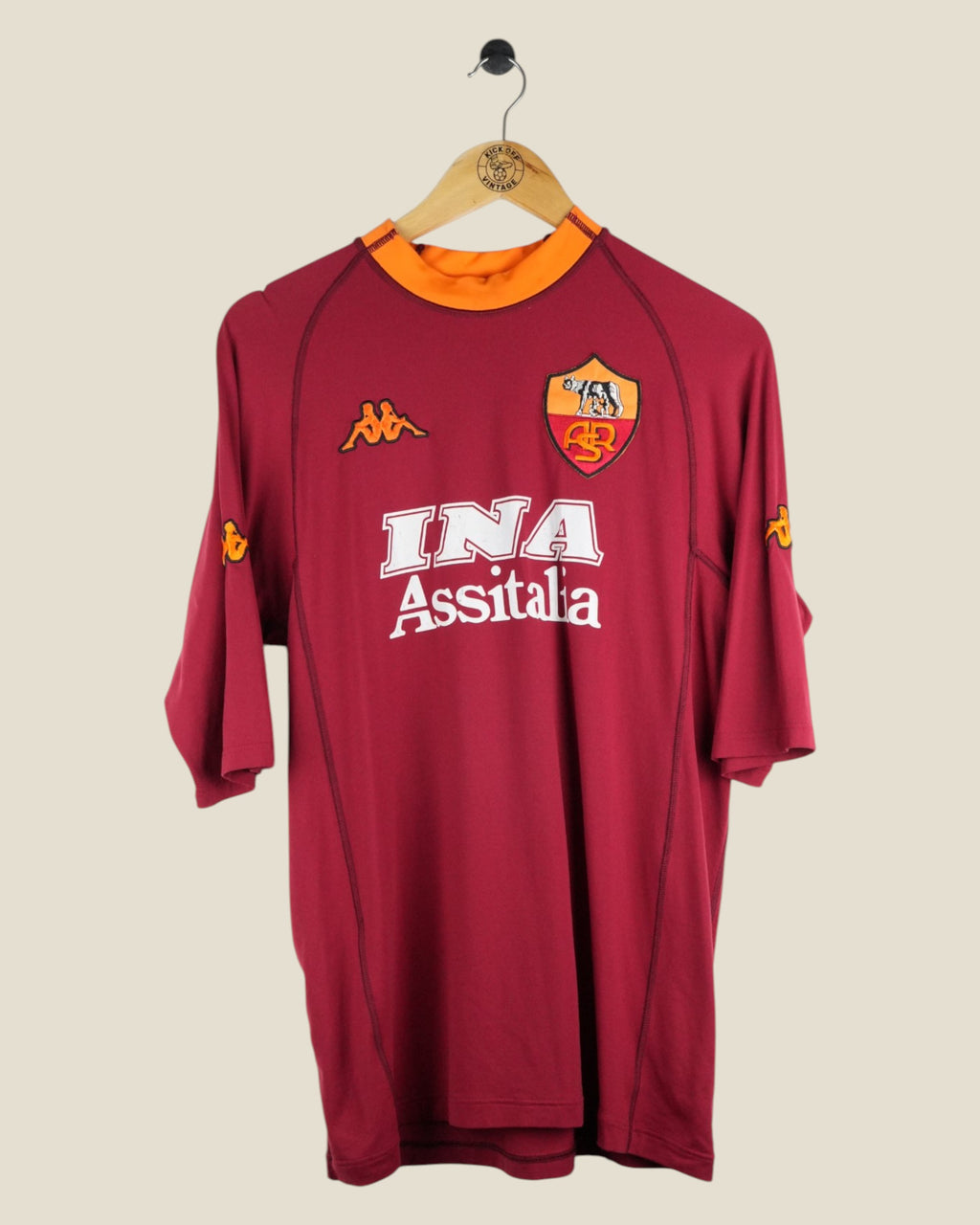 AS ROMA 2000/01 TOTTI HOME SHIRT (L) KAPPA