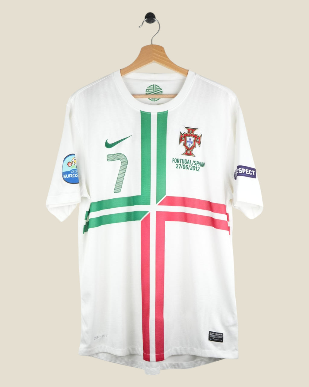 PORTUGAL 2012 RONALDO EURO'S VS SPAIN AWAY SHIRT (L) NIKE