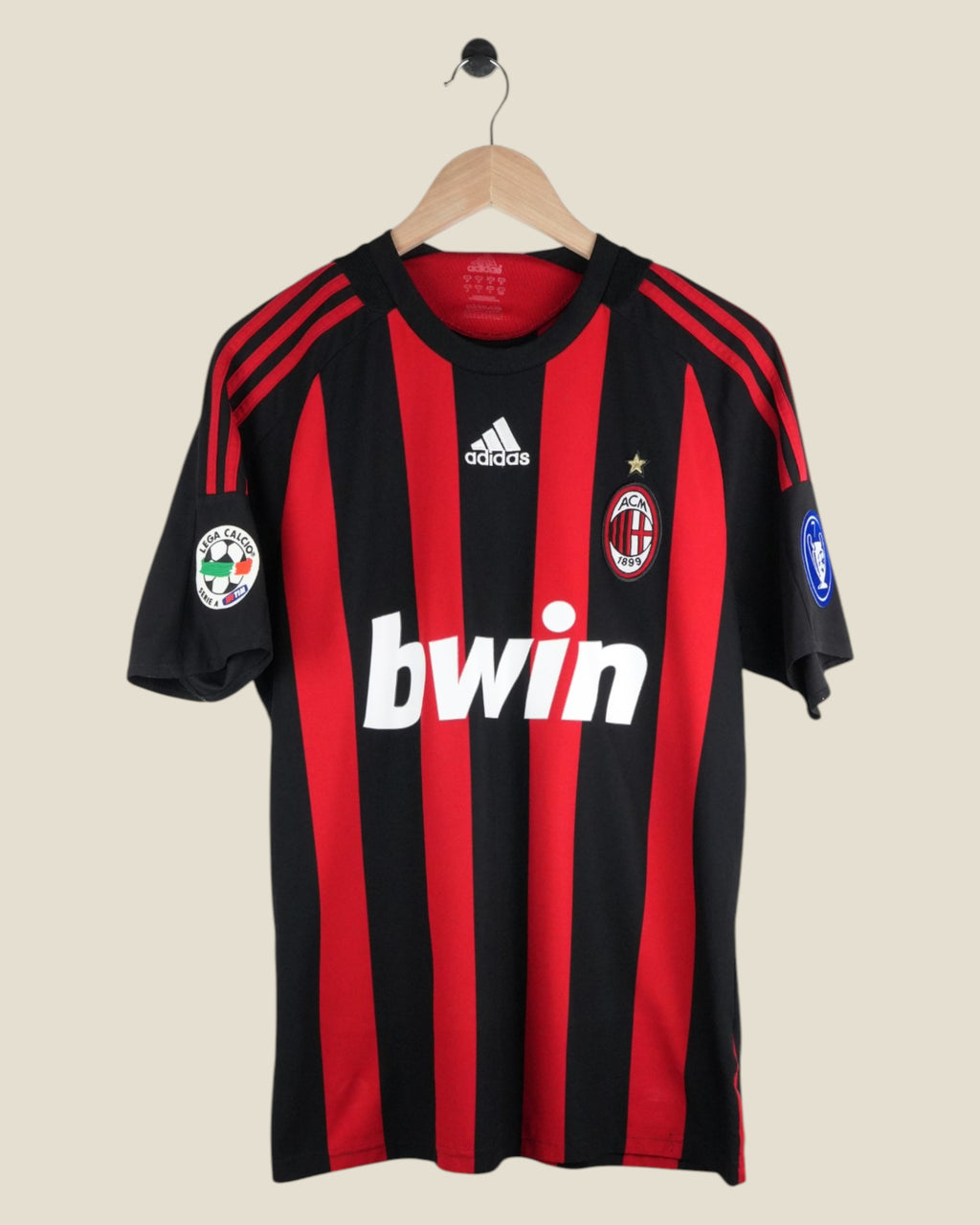 AC MILAN 2008/09 BECKHAM HOME SHIRT (M) ADIDAS