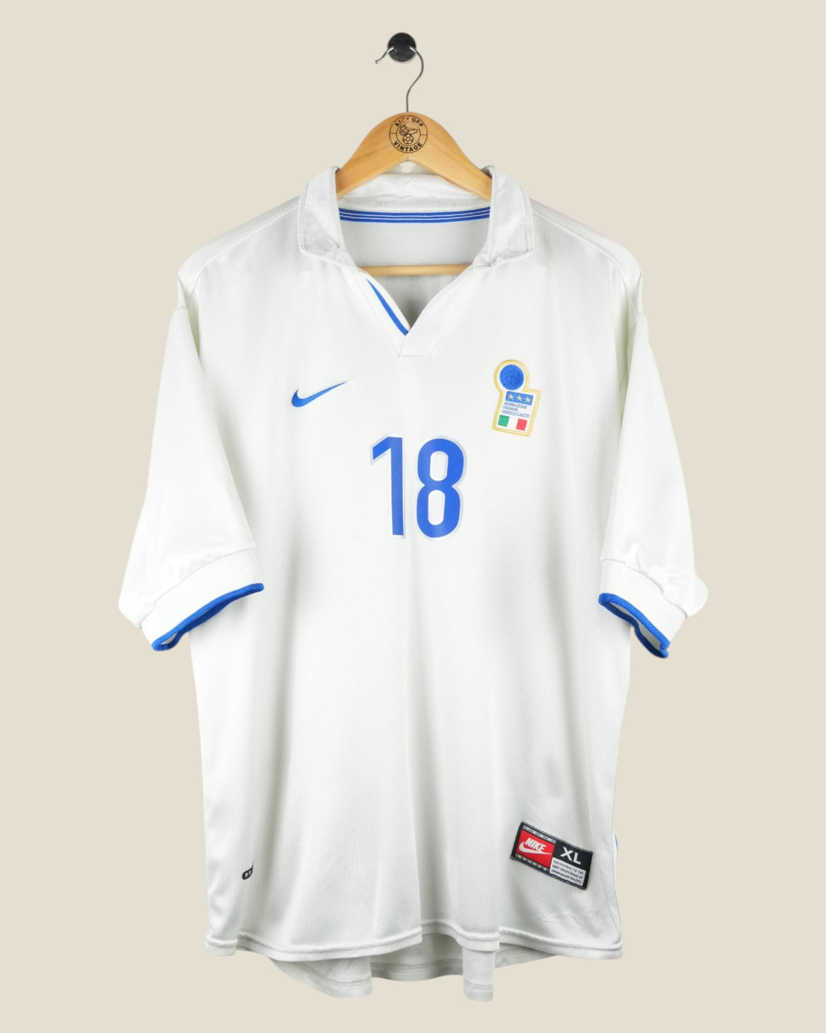 ITALY 1998 BAGGIO AWAY SHIRT (XL) NIKE
