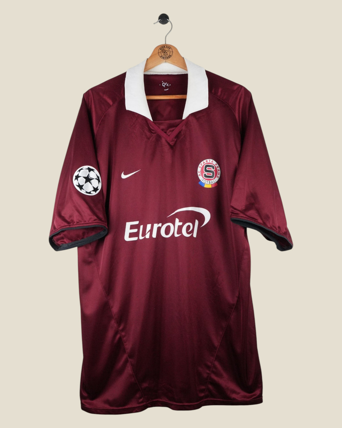 SPARTA PRAHA 2003/04 POBORSKY UCL HOME SHIRT (L) NIKE