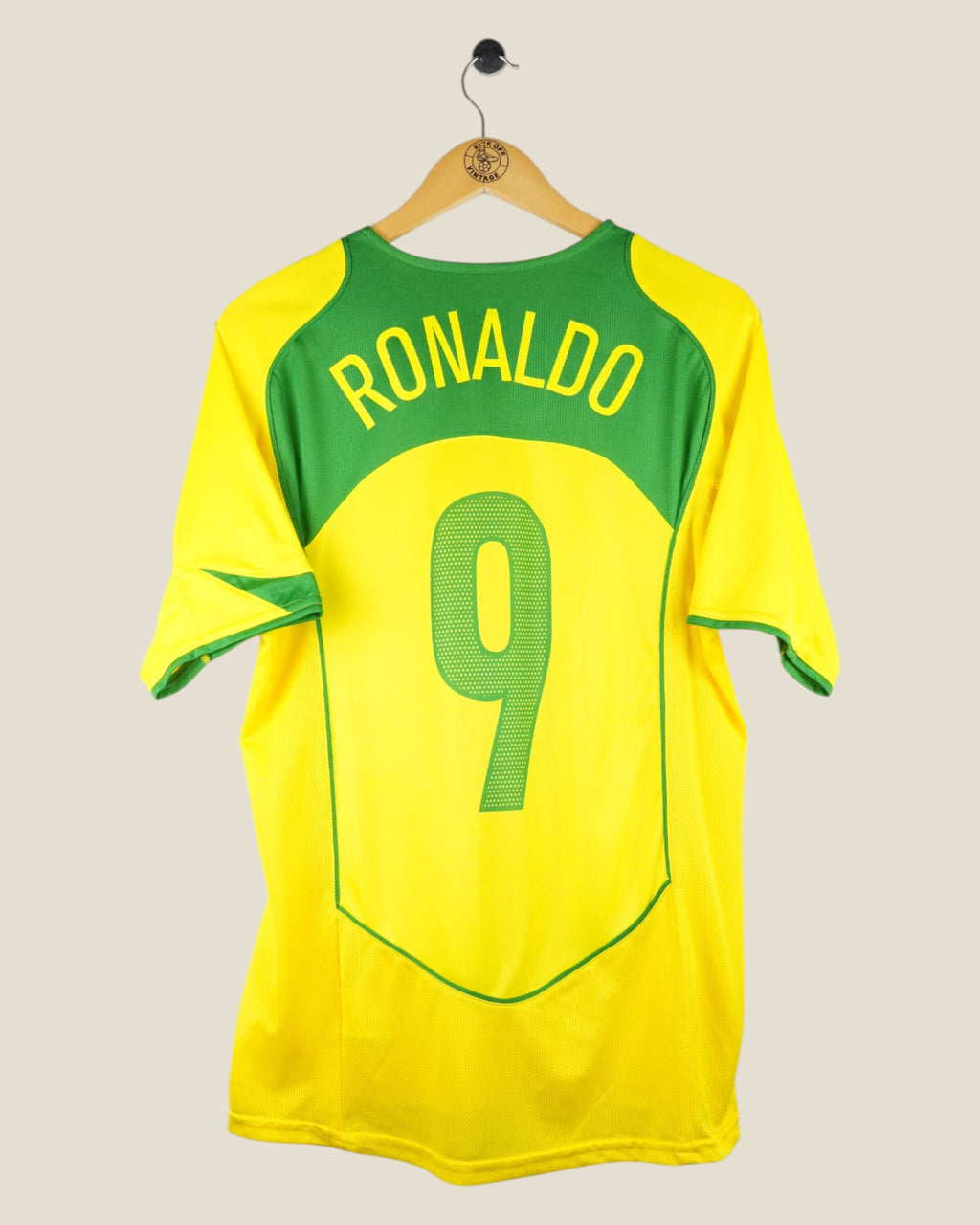 BRAZIL 2004 RONALDO HOME SHIRT (M) NIKE