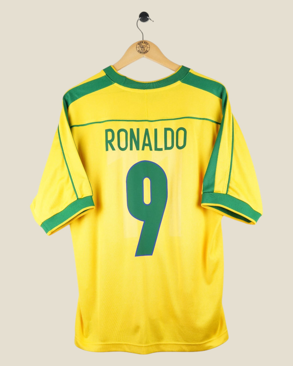 BRAZIL 1998 RONALDO HOME SHIRT (M) NIKE
