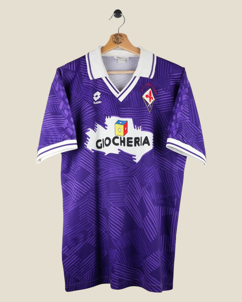 FIORENTINA 1991/92 HOME SHIRT (L) LOTTO