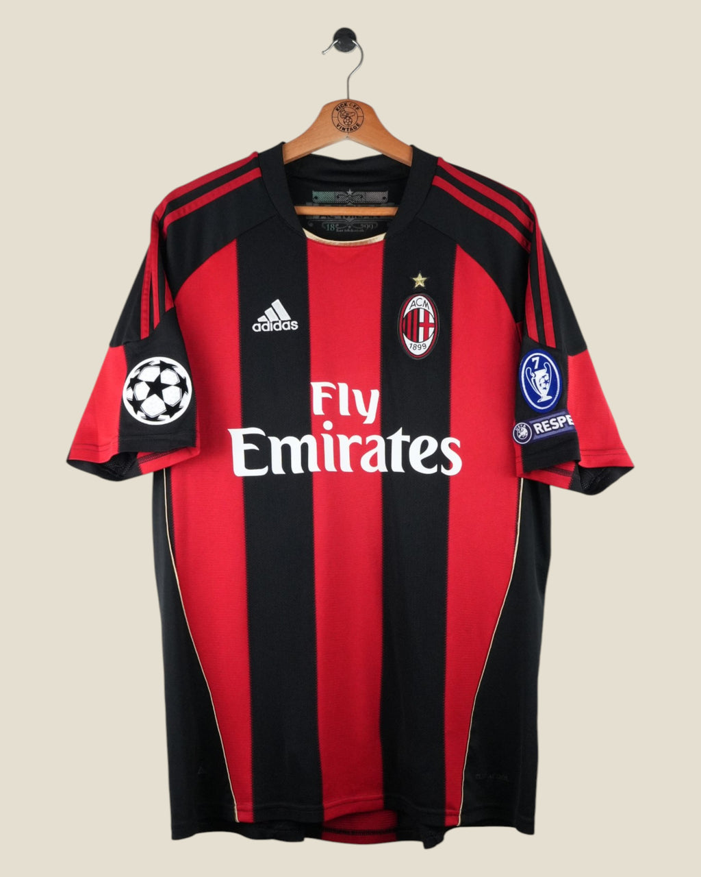 AC MILAN 2010/11 RONALDINHO UCL HOME SHIRT (L) ADIDAS