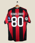 AC MILAN 2010/11 RONALDINHO UCL HOME SHIRT (L) ADIDAS