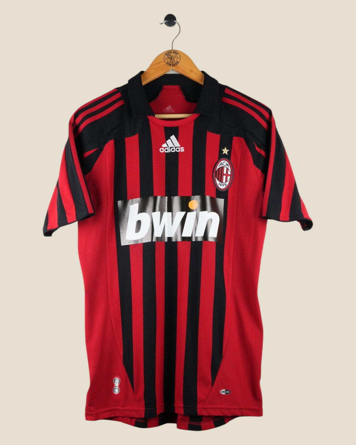 AC MILAN 2007/08 RONALDO HOME SHIRT (M) ADIDAS