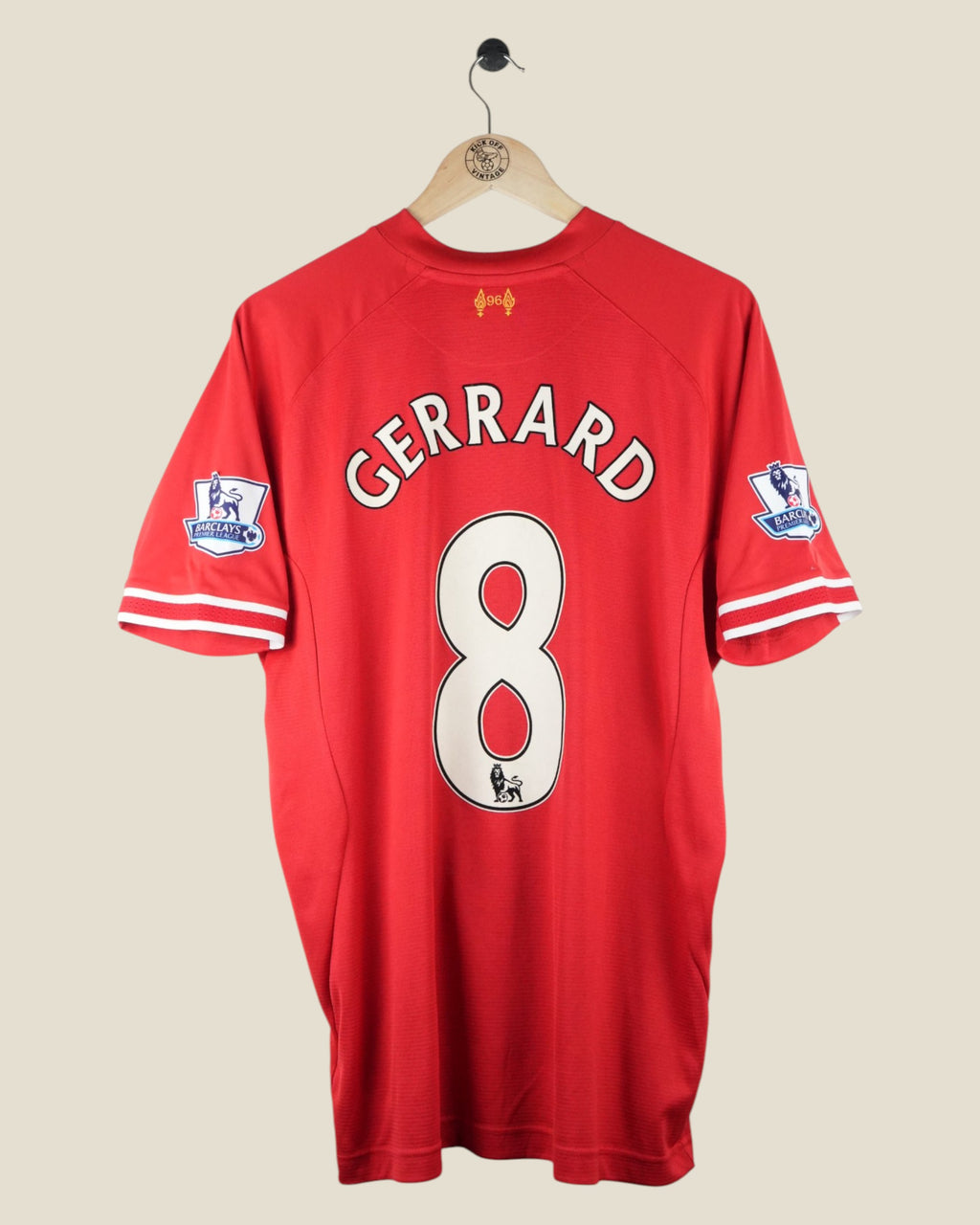 LIVERPOOL 2013/14 GERRARD HOME SHIRT (L) WARRIOR