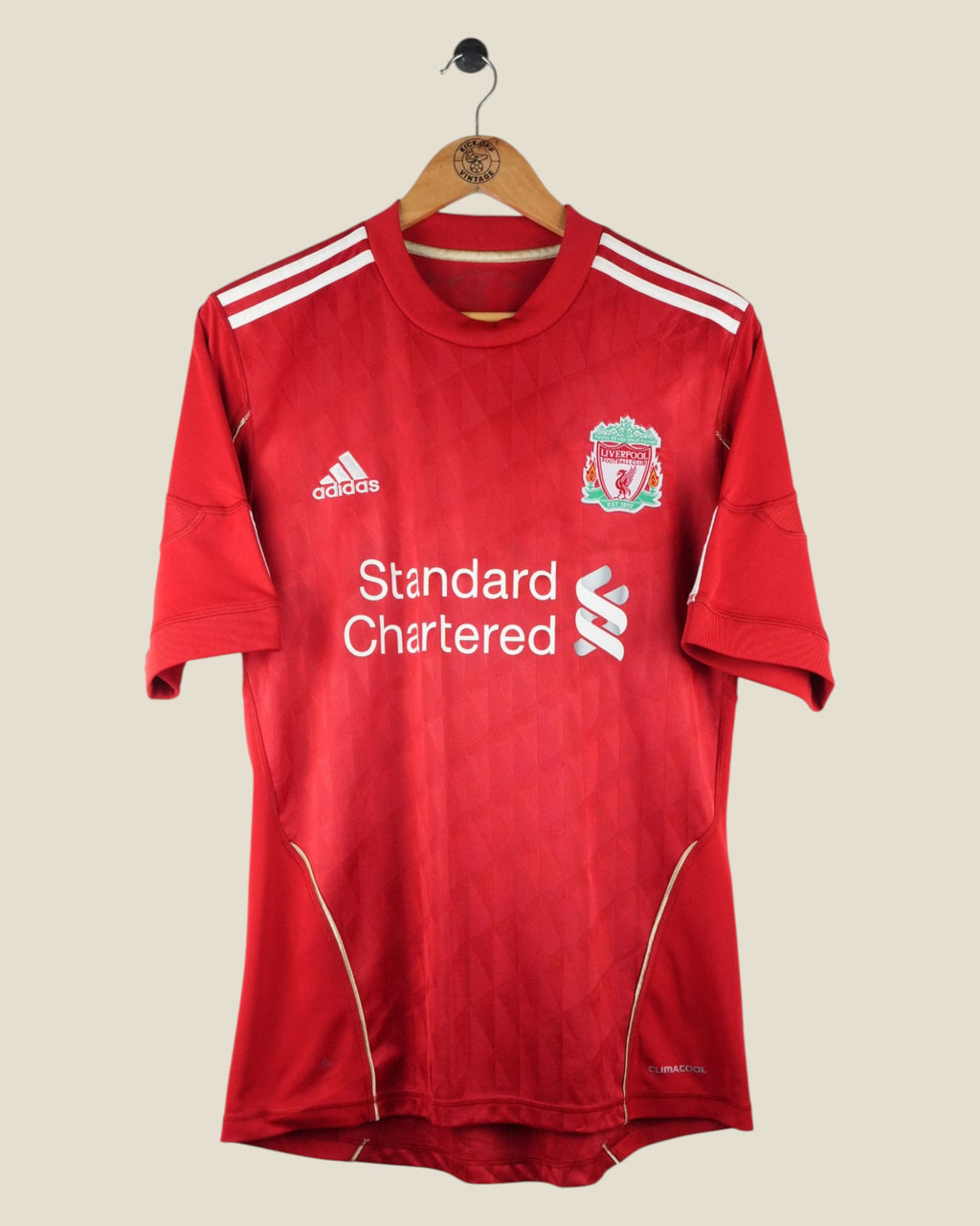 LIVERPOOL 2010/11 GERRARD HOME SHIRT (M) ADIDAS
