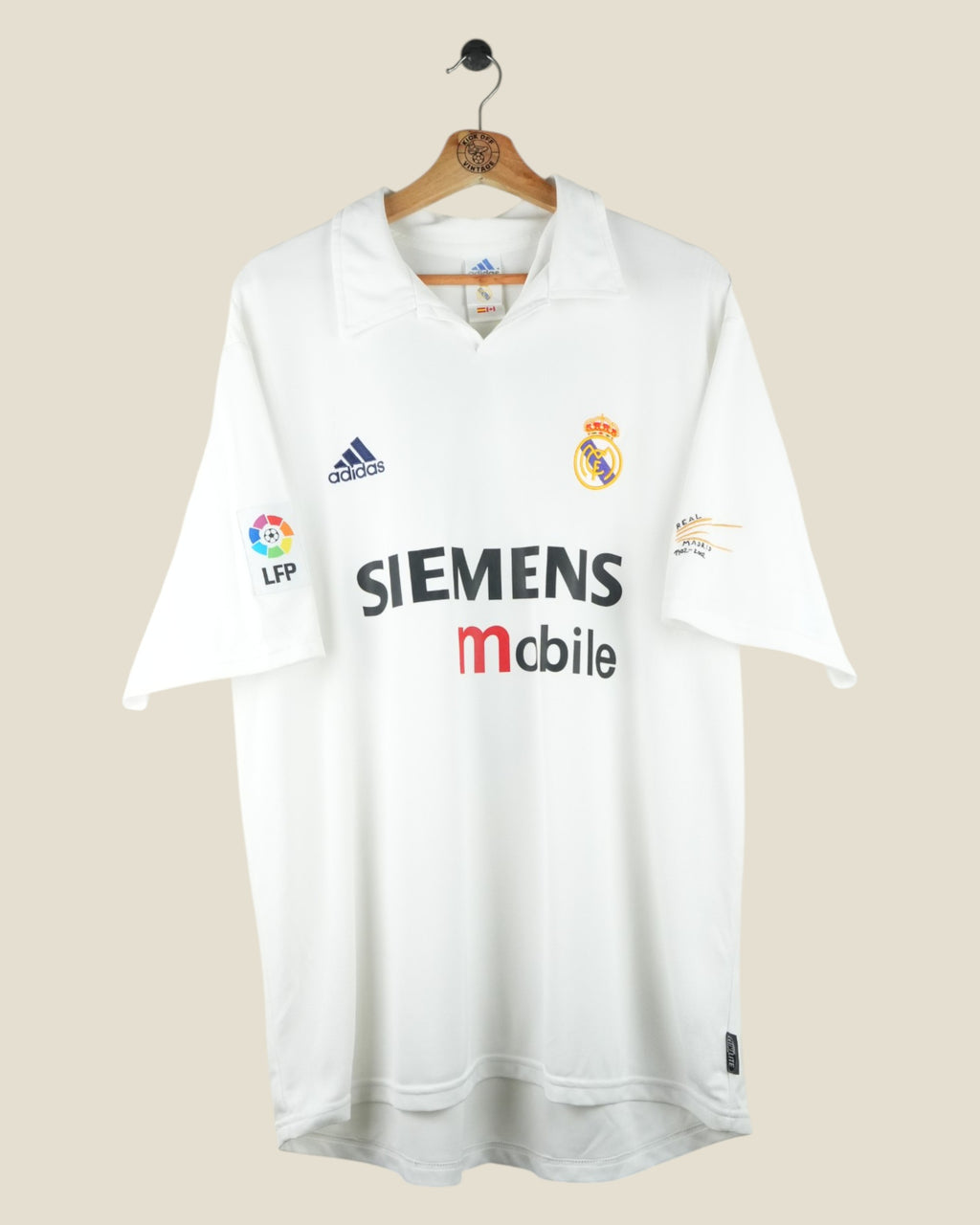 REAL MADRID 2002/03 ZIDANE HOME LA LIGA SHIRT (L) ADIDAS