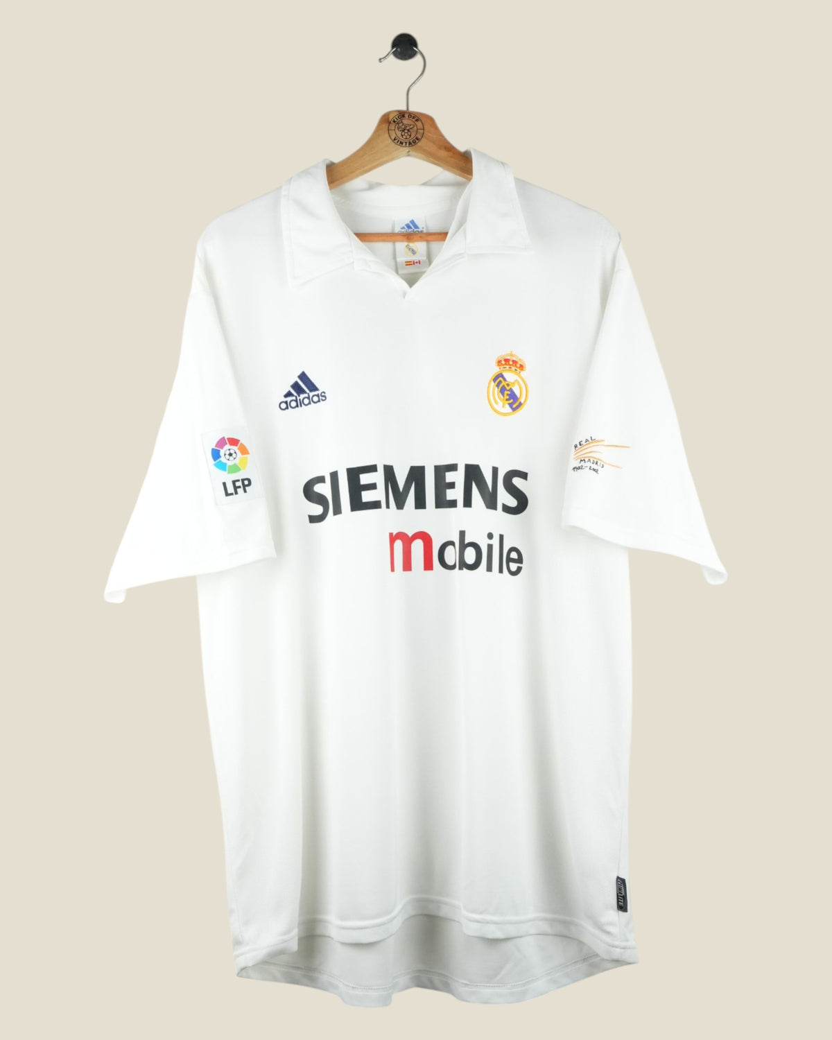 REAL MADRID 2002/03 ZIDANE HOME LA LIGA SHIRT (L) ADIDAS