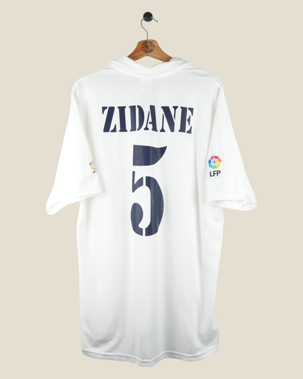 REAL MADRID 2002/03 ZIDANE HOME LA LIGA SHIRT (L) ADIDAS