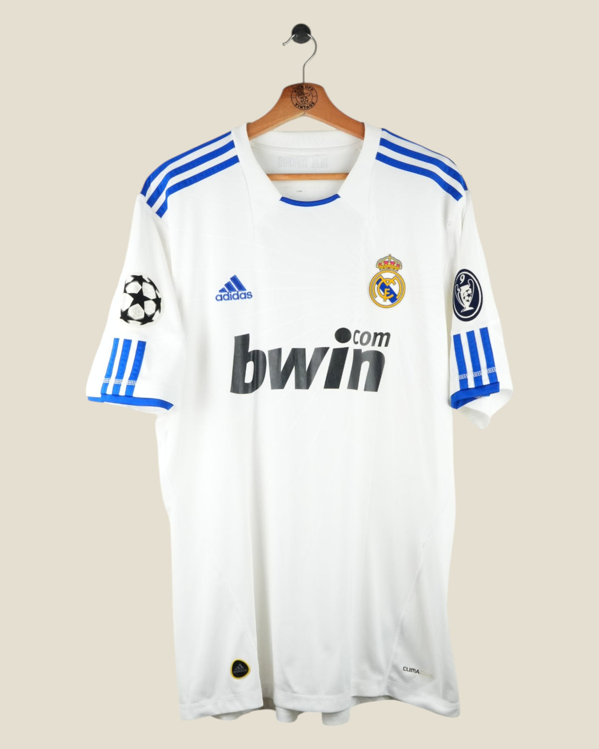 REAL MADRID 2010/11 RONALDO UCL HOME SHIRT (M) ADIDAS