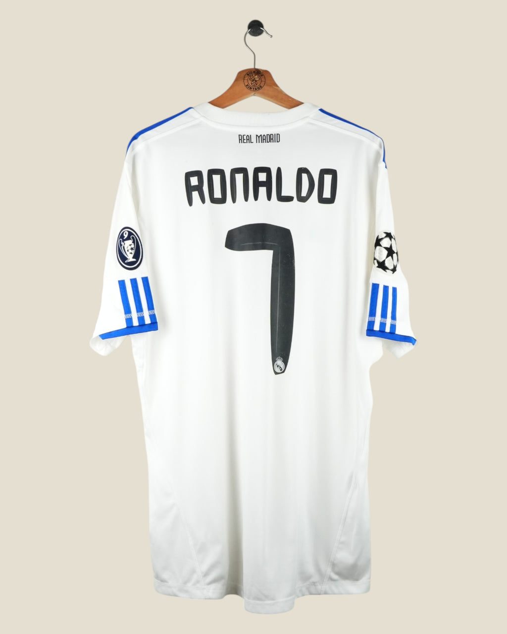 REAL MADRID 2010/11 RONALDO UCL HOME SHIRT (M) ADIDAS