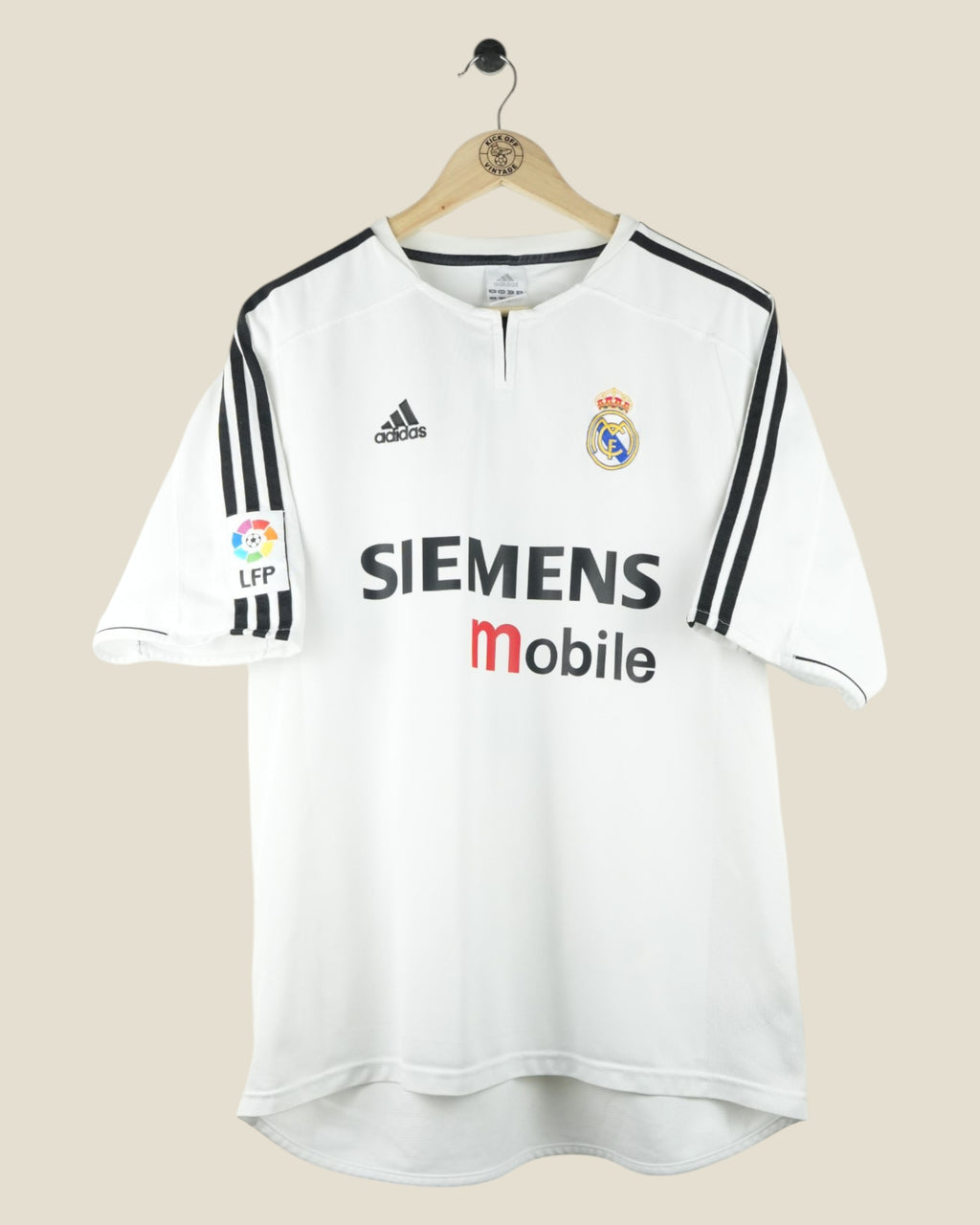 REAL MADRID 2003/04 FIGO HOME SHIRT (L) ADIDAS