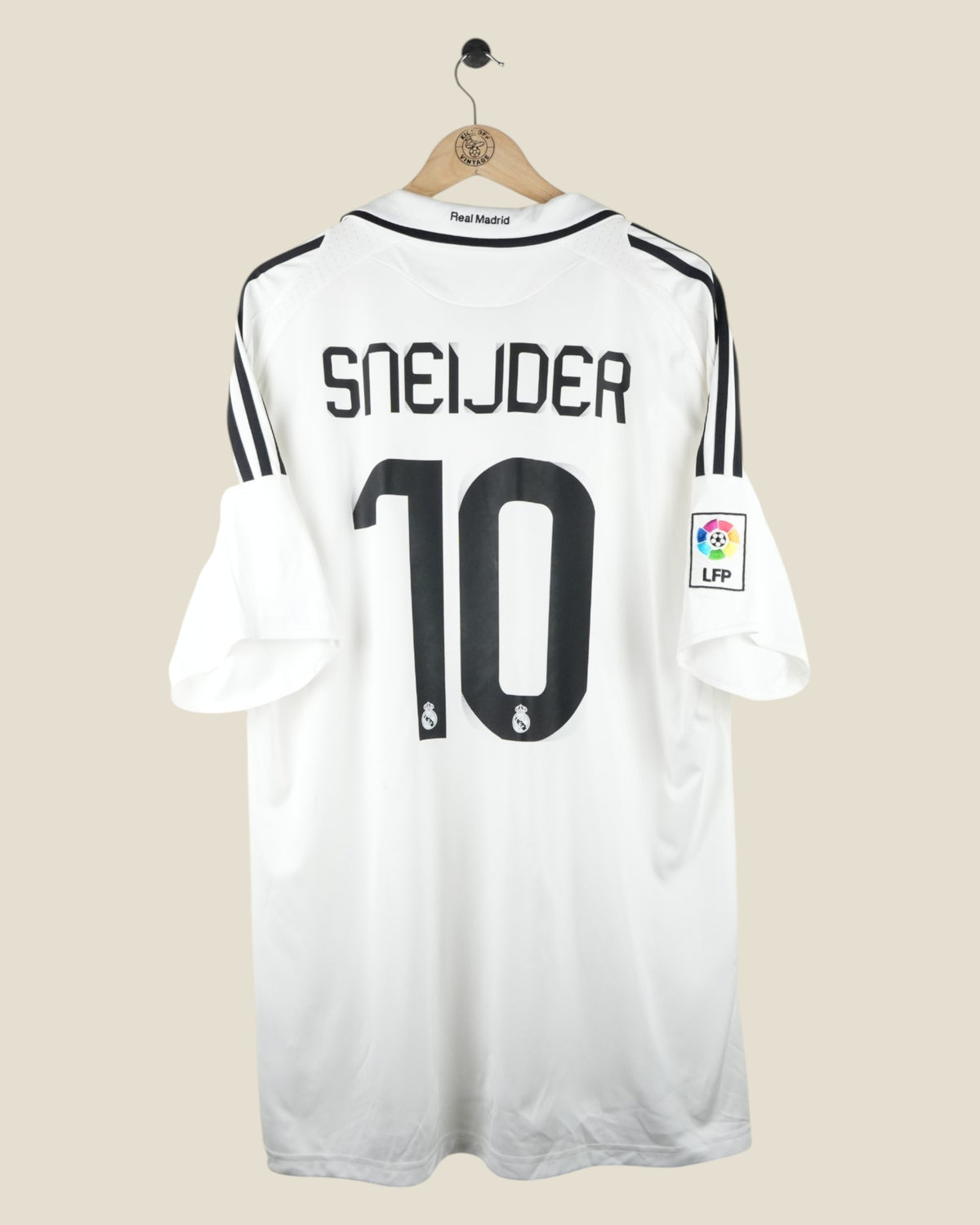 REAL MADRID 2008/09 SNEIJDER HOME LA LIGA SHIRT (XXL) ADIDAS