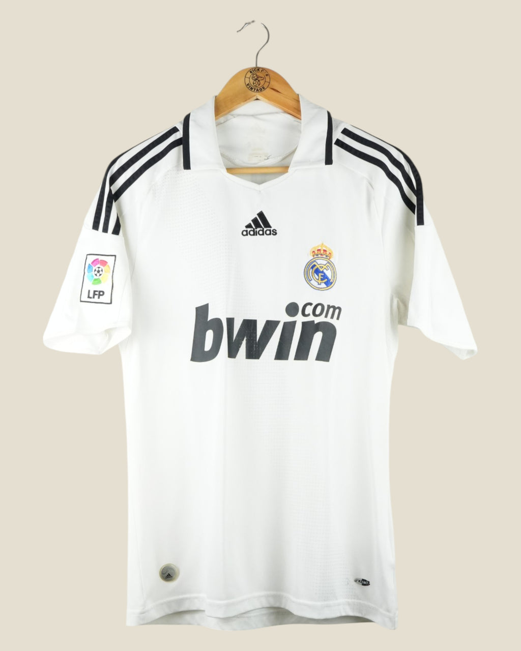 REAL MADRID 2008/09 RAUL HOME SHIRT (M) ADIDAS