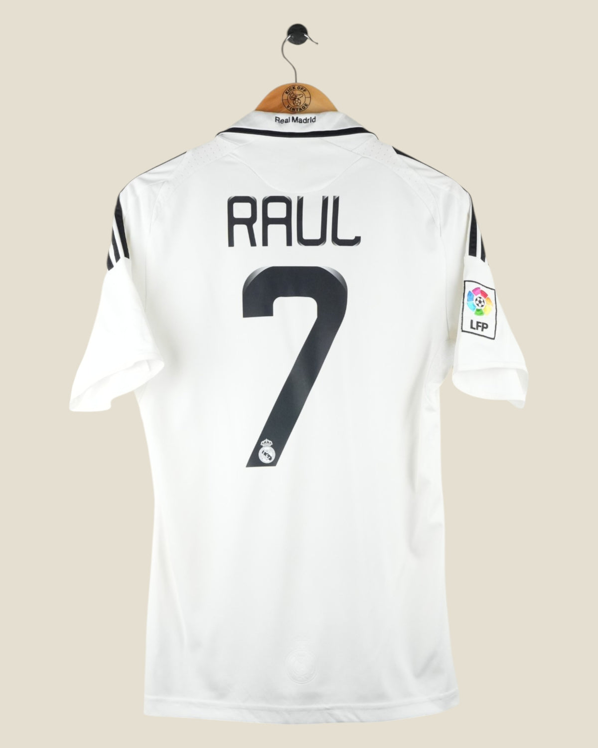 REAL MADRID 2008/09 RAUL HOME SHIRT (M) ADIDAS
