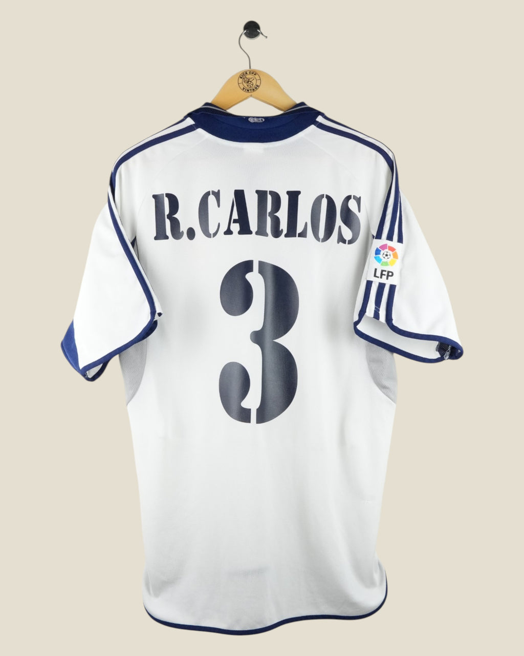 REAL MADRID 2000/01 CARLOS HOME SHIRT (M) ADIDAS