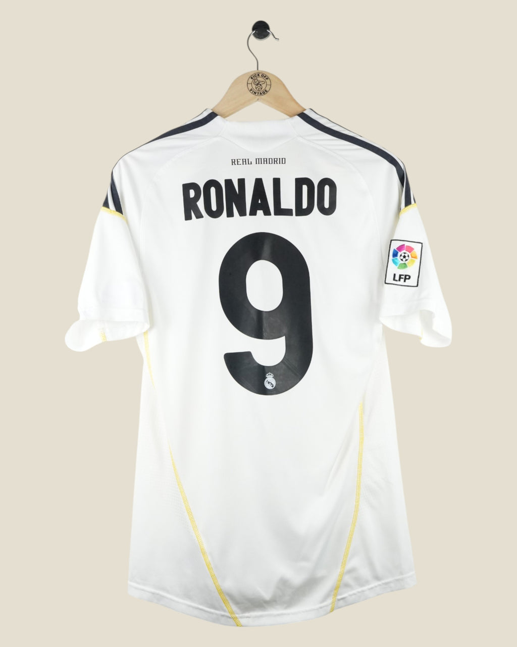 REAL MADRID 2009/10 RONALDO HOME LA LIGA SHIRT (S/M) ADIDAS
