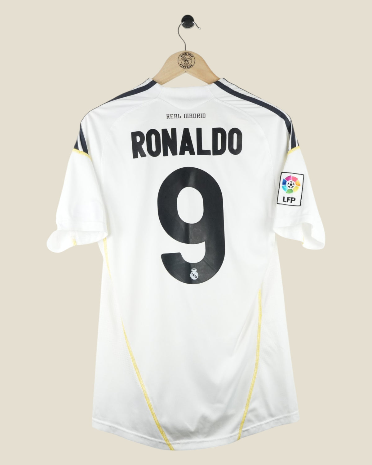 REAL MADRID 2009/10 RONALDO HOME LA LIGA SHIRT (S/M) ADIDAS