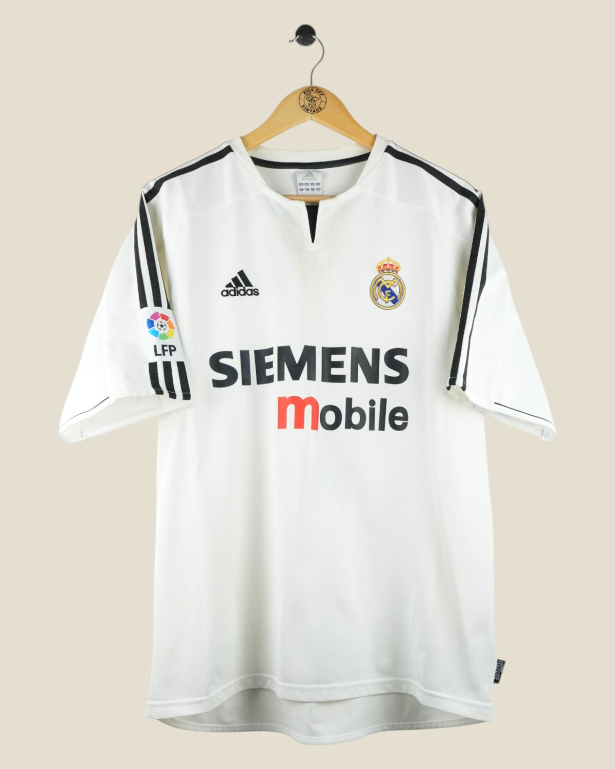 REAL MADRID 2003/04 ZIDANE HOME SHIRT LA LIGA (L) ADIDAS