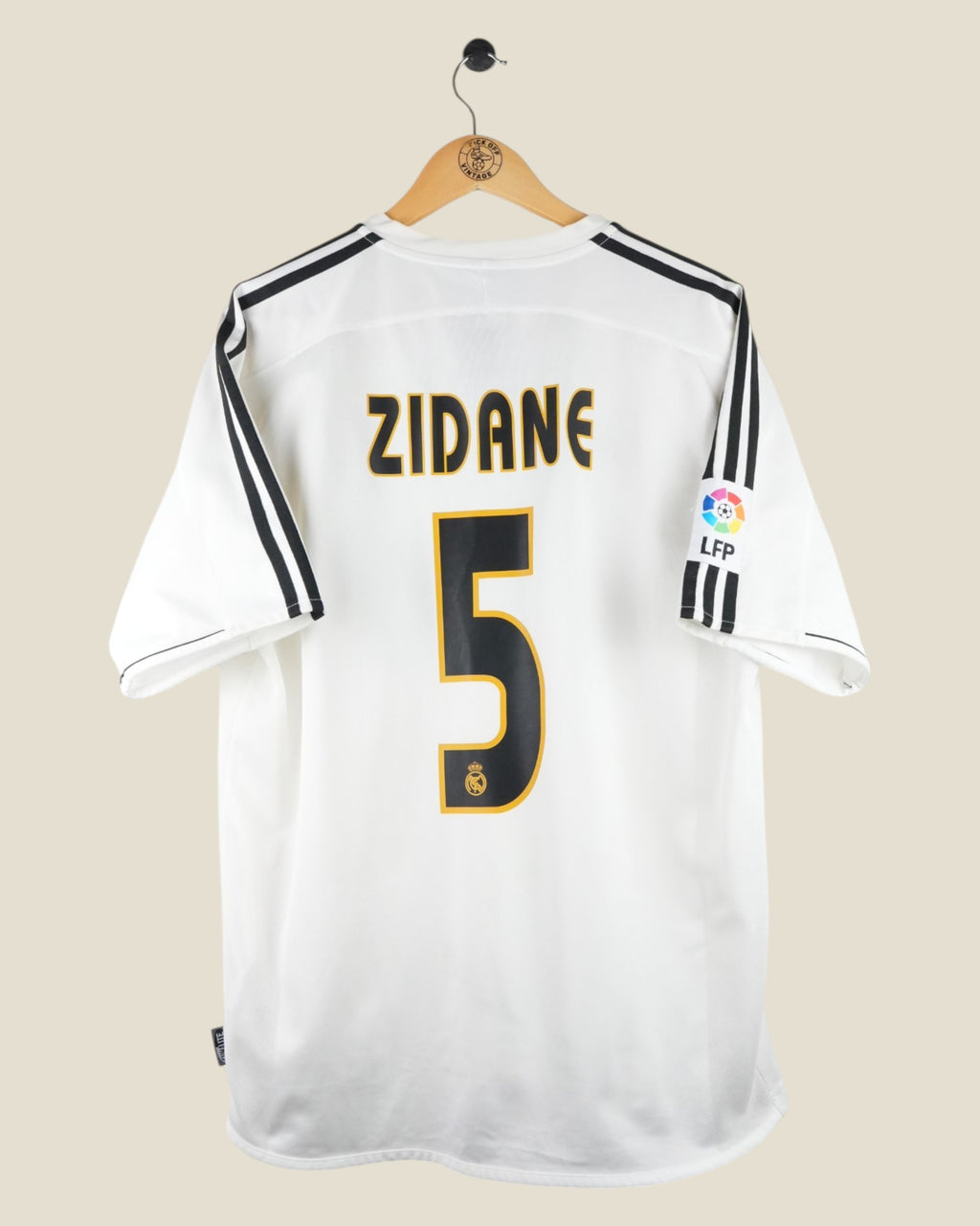 REAL MADRID 2003/04 ZIDANE HOME SHIRT LA LIGA (L) ADIDAS