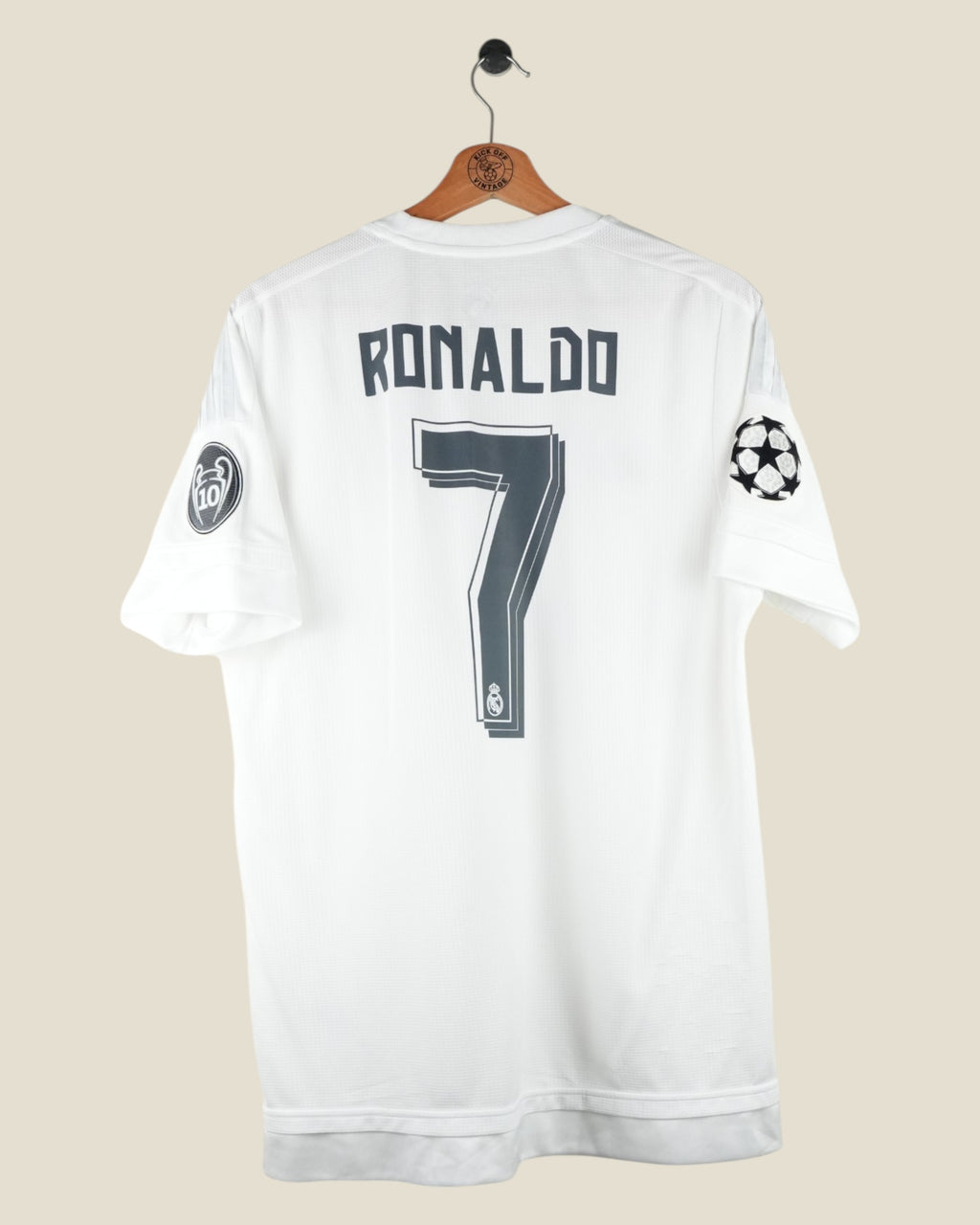 REAL MADRID 2015/16 RONALDO UCL HOME SHIRT (M) ADIDAS