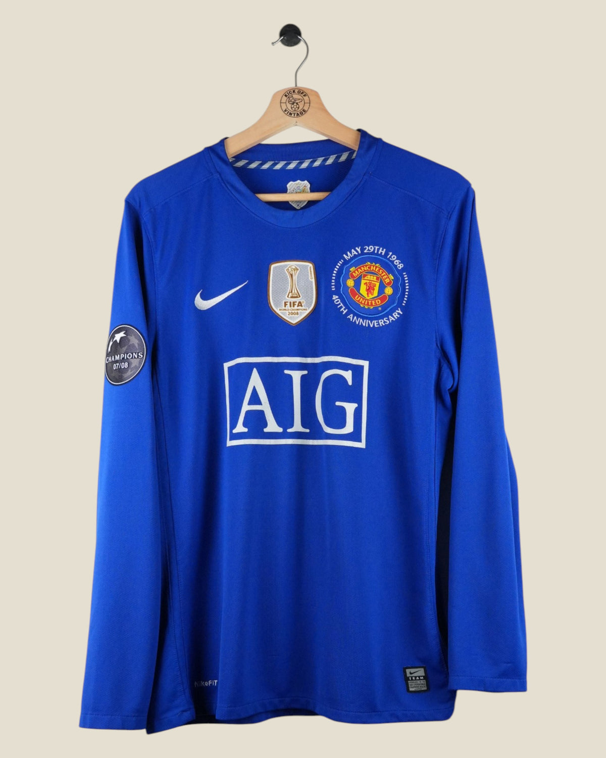 MANCHESTER UNITED 2008/09 RONALDO THIRD SHIRT L/S (M) NIKE