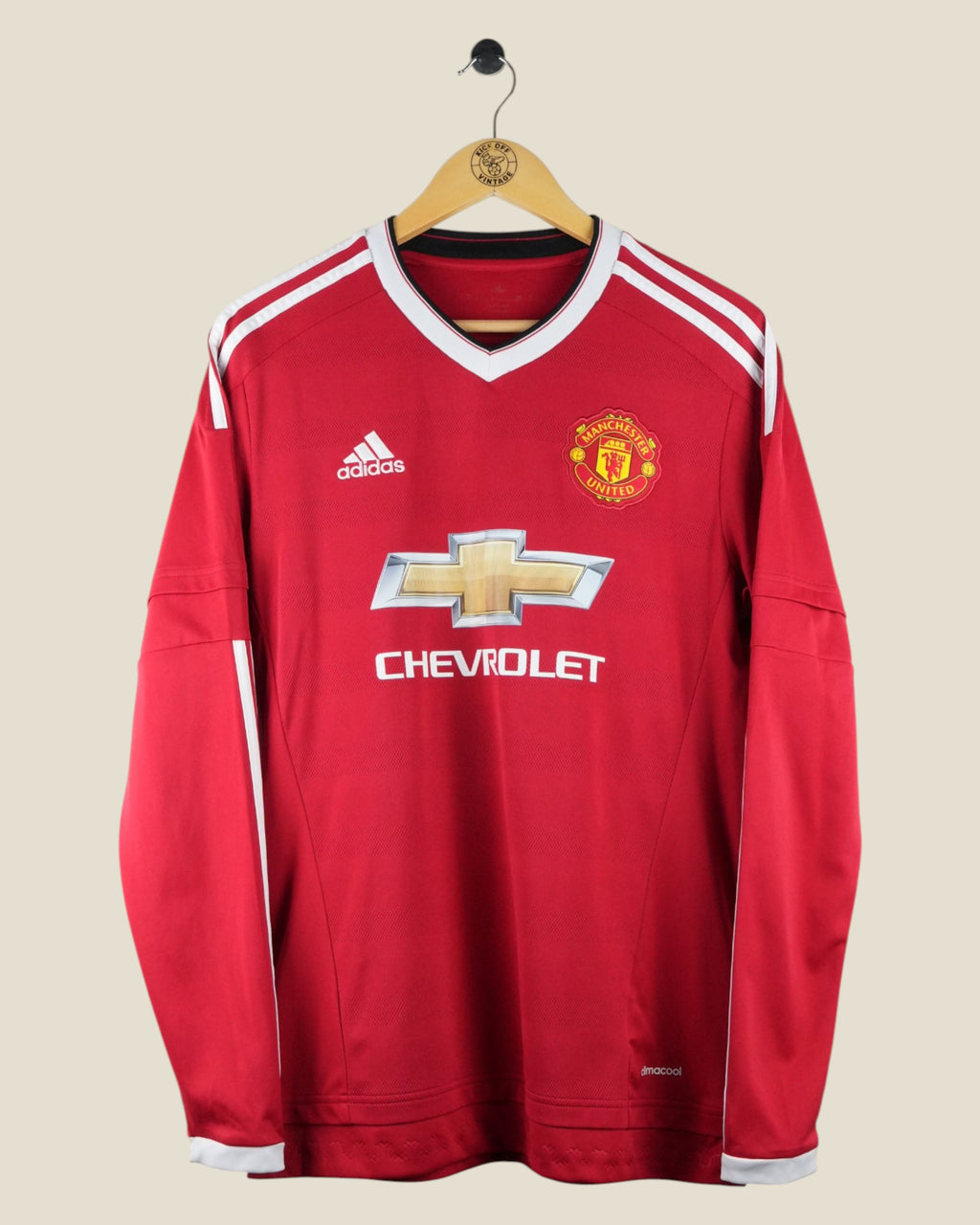 MANCHESTER UNITED 2015/16 MATA HOME SHIRT L/S (M) ADIDAS