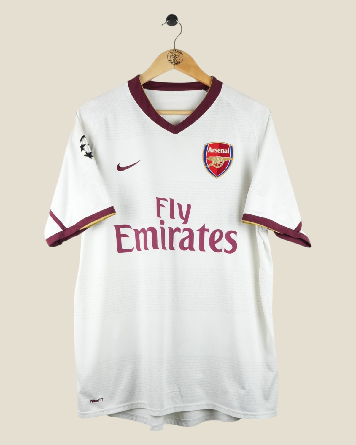 ARSENAL 2007/08 VAN PERSIE UCL AWAY SHIRT (L) NIKE