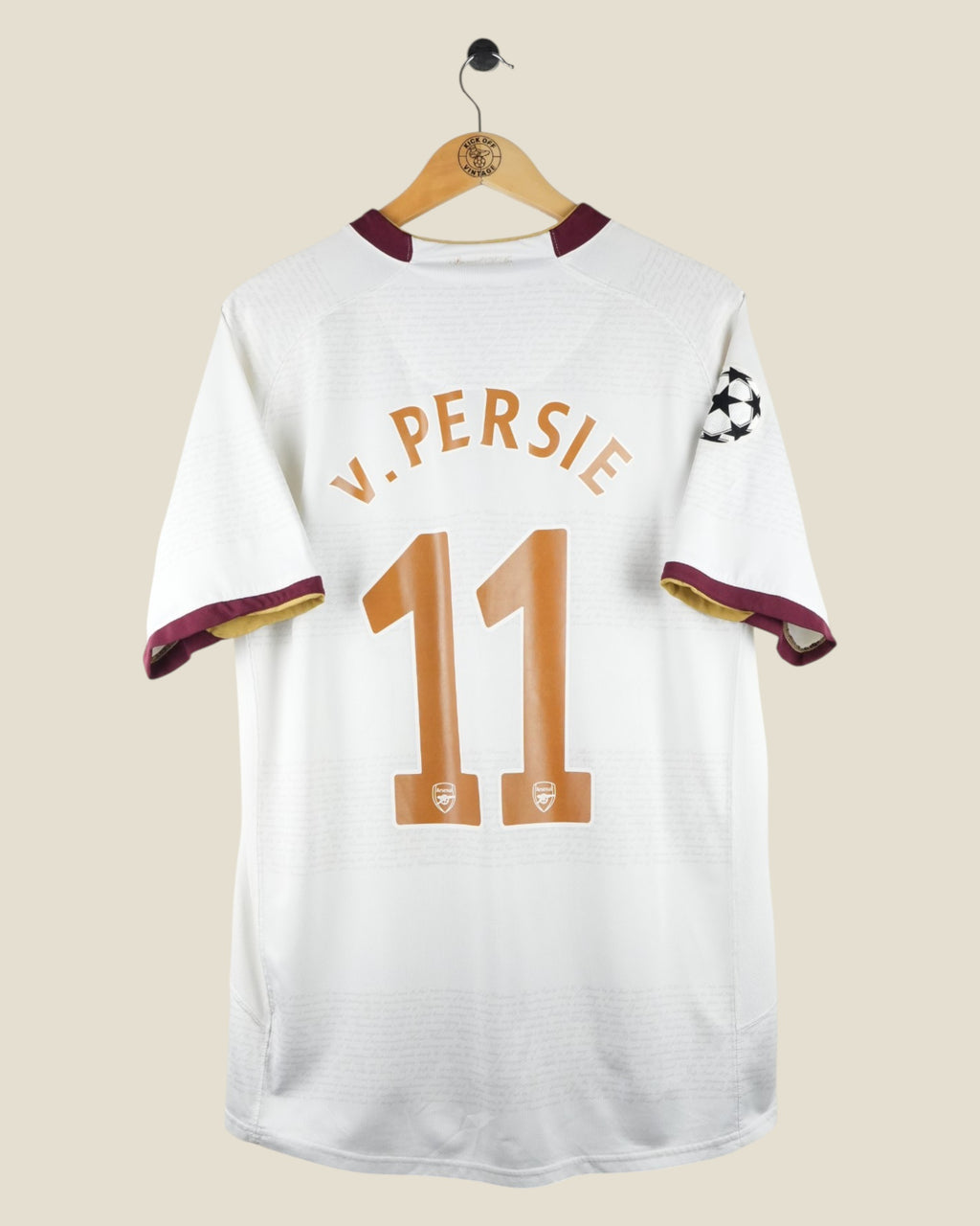 ARSENAL 2007/08 VAN PERSIE UCL AWAY SHIRT (L) NIKE