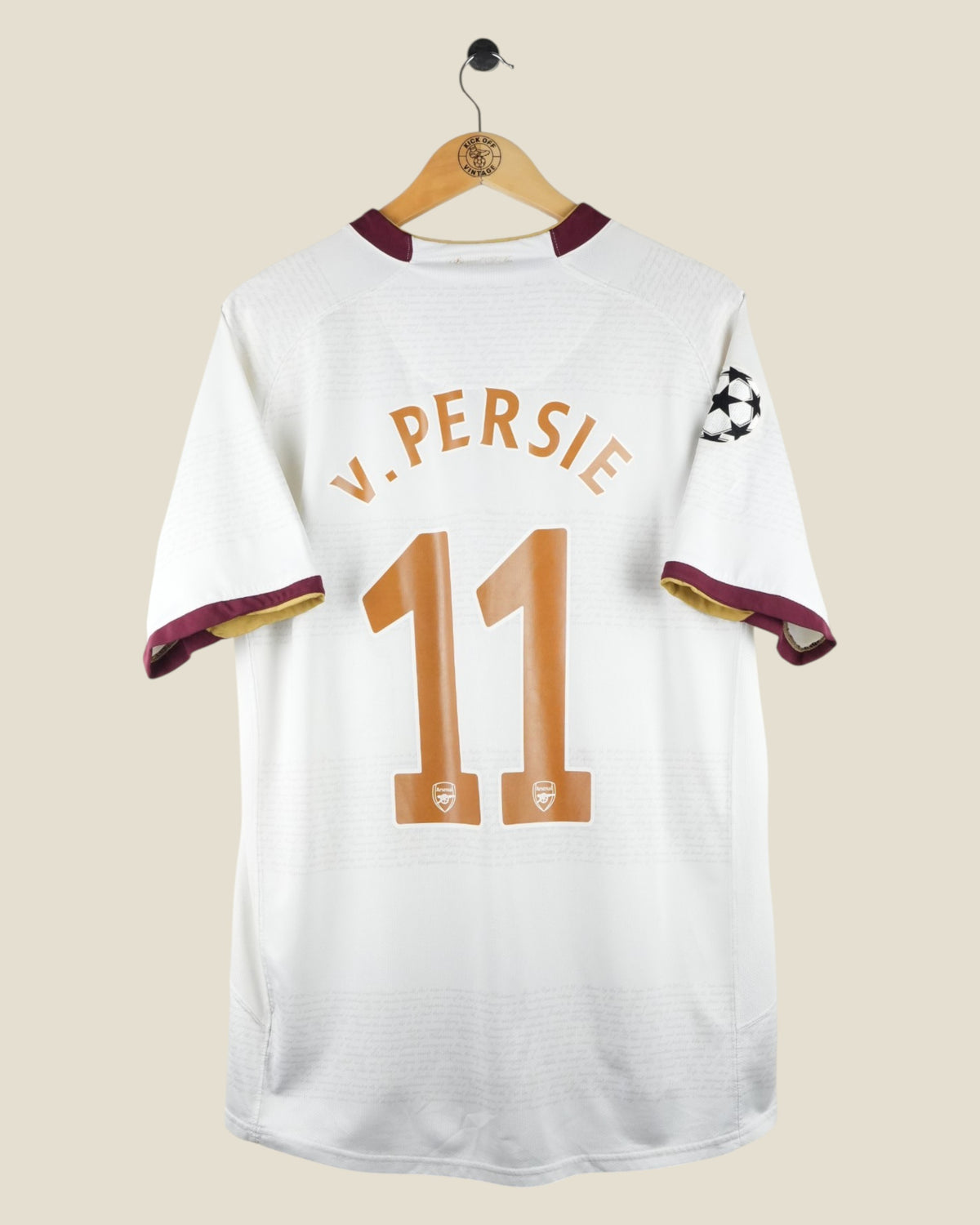 ARSENAL 2007/08 VAN PERSIE UCL AWAY SHIRT (L) NIKE